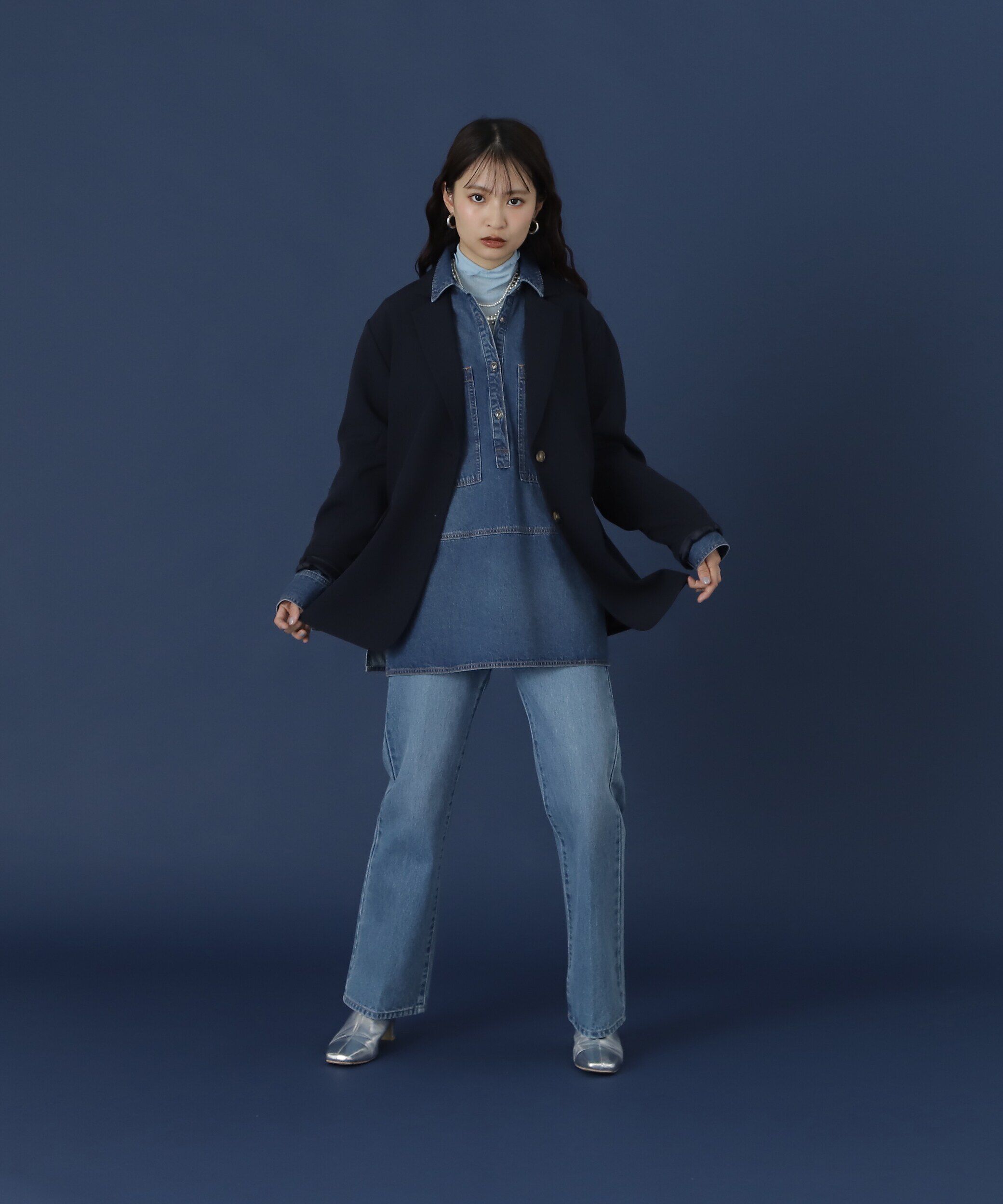  「ナチュラルフレアデニムパンツ」|その他|