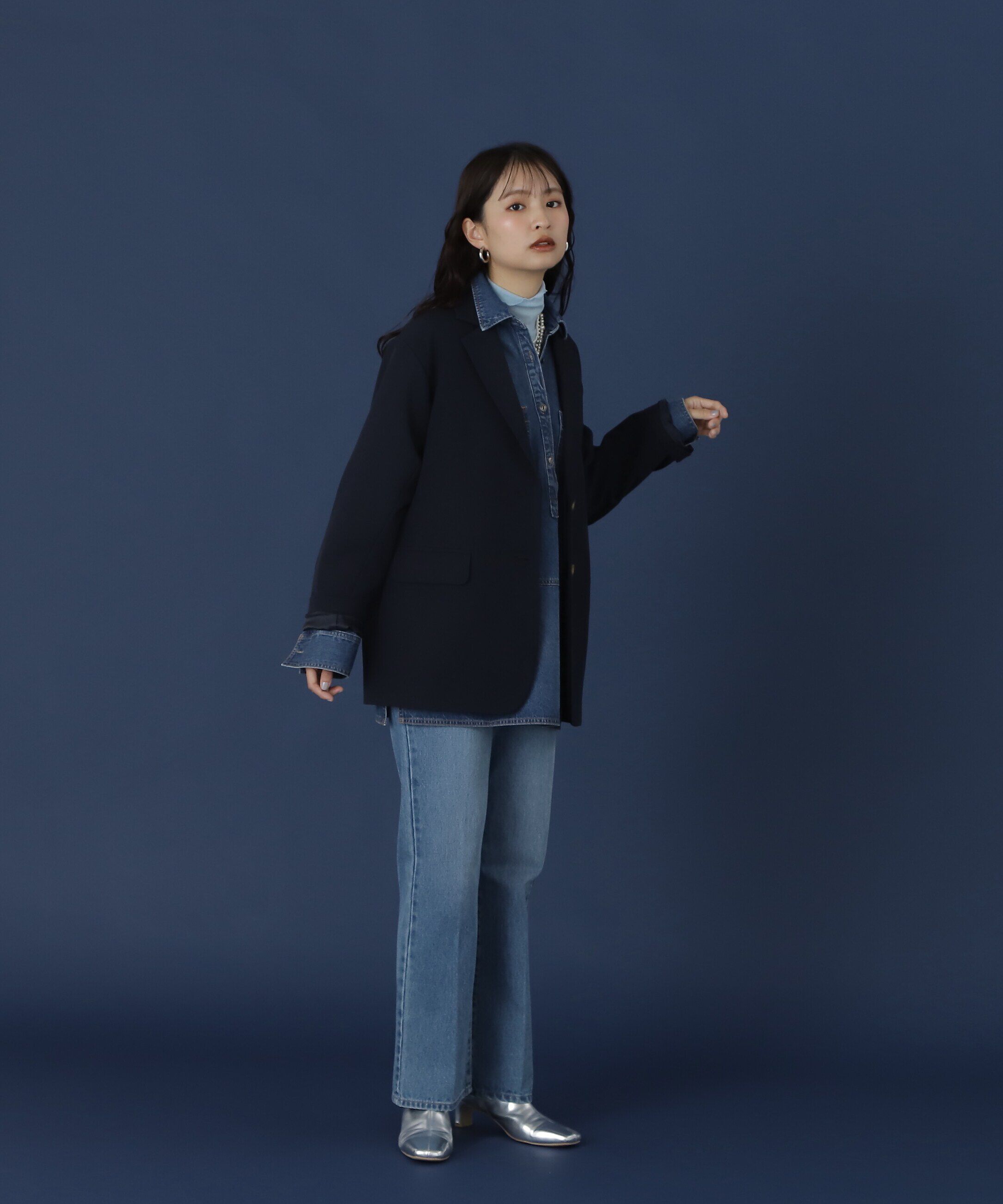  「ナチュラルフレアデニムパンツ」|その他|