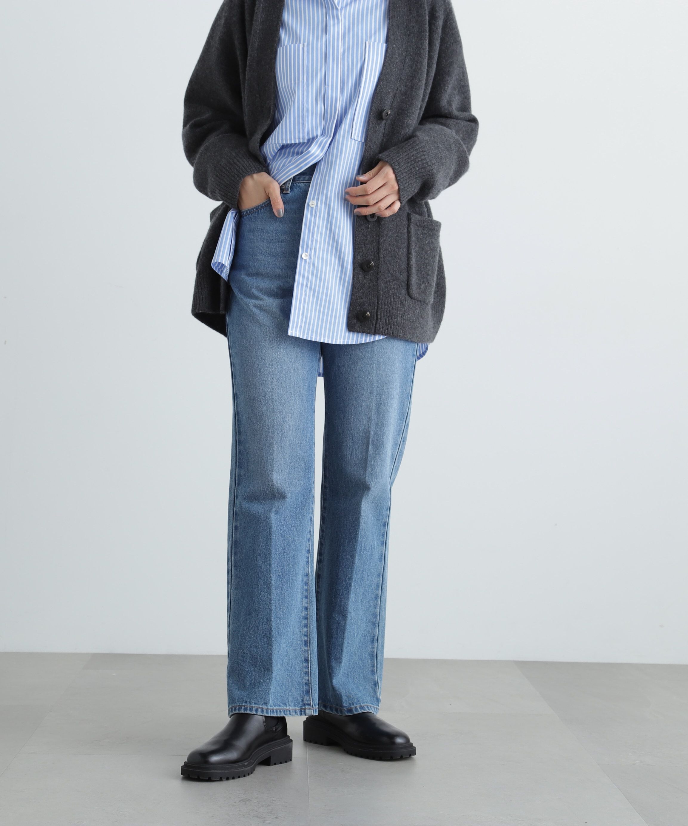  「ナチュラルフレアデニムパンツ」|その他|