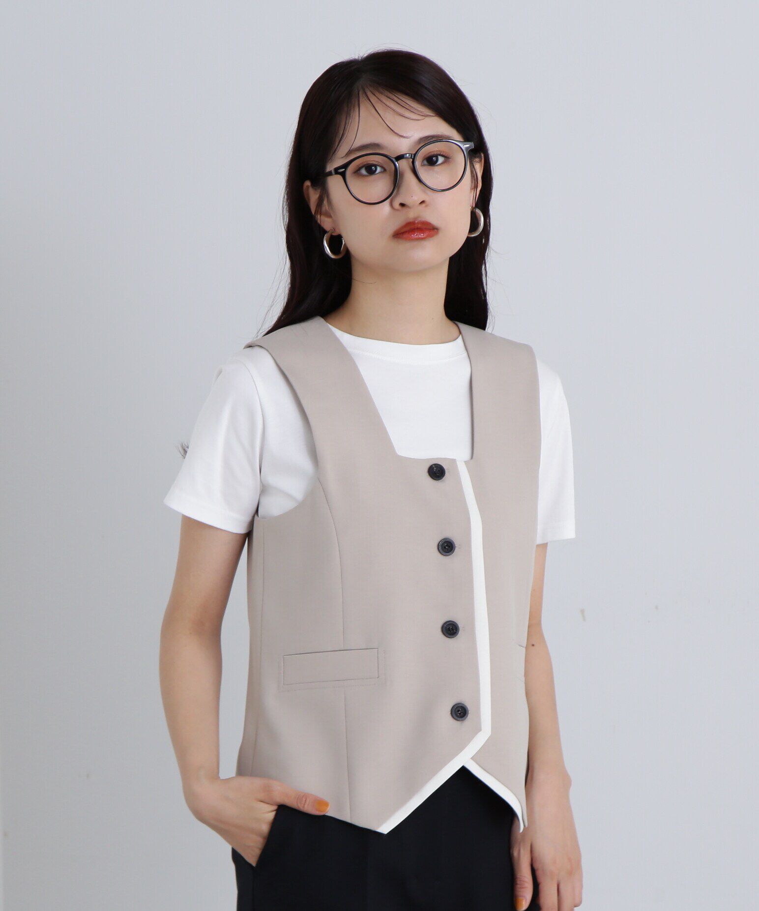  「スクエアフロントジレ」|ブルゾン・スタジャン|