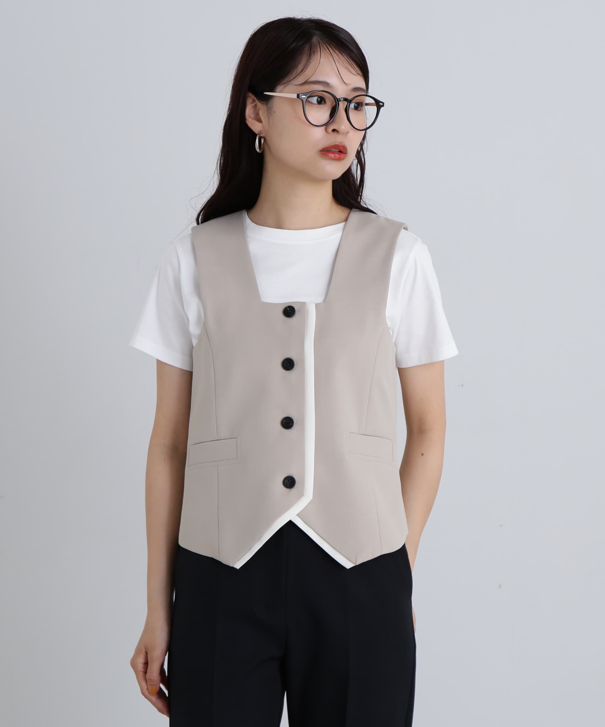  「スクエアフロントジレ」|ブルゾン・スタジャン|