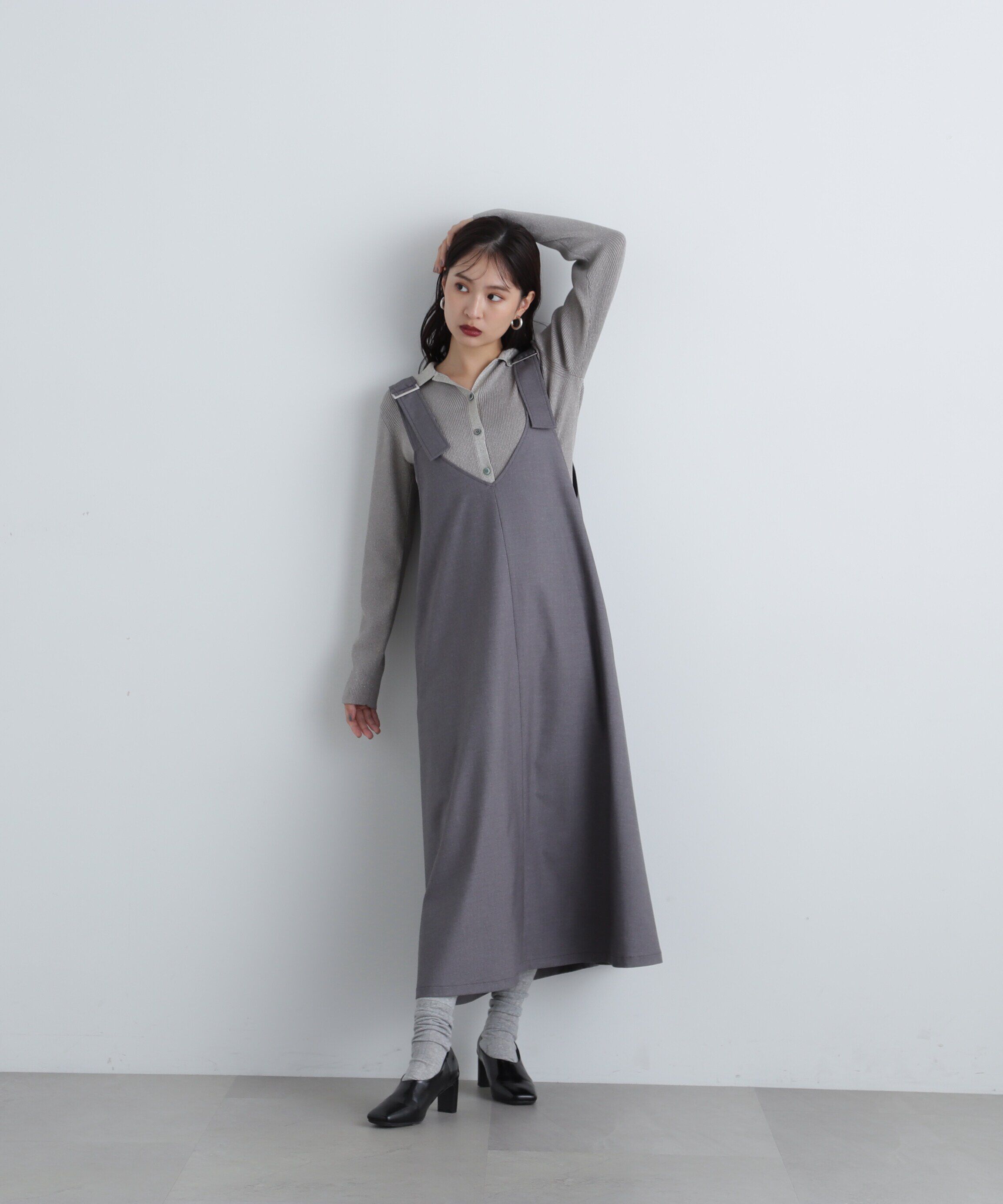  「ラメリブポロニット《レッド：official site・一部店舗限定》」|ニット・セーター|