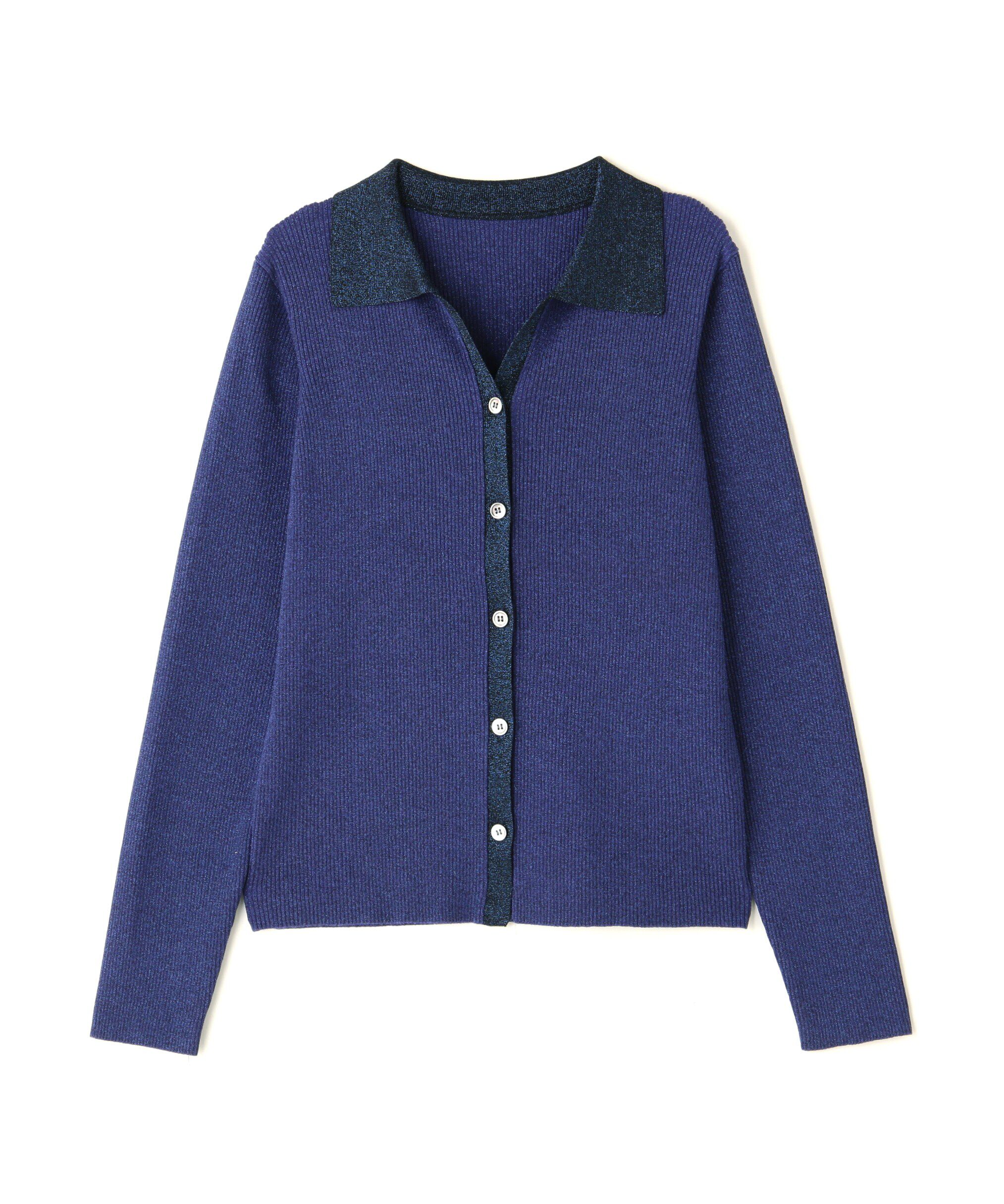  「ラメリブポロニット《レッド：official site・一部店舗限定》」|ニット・セーター|