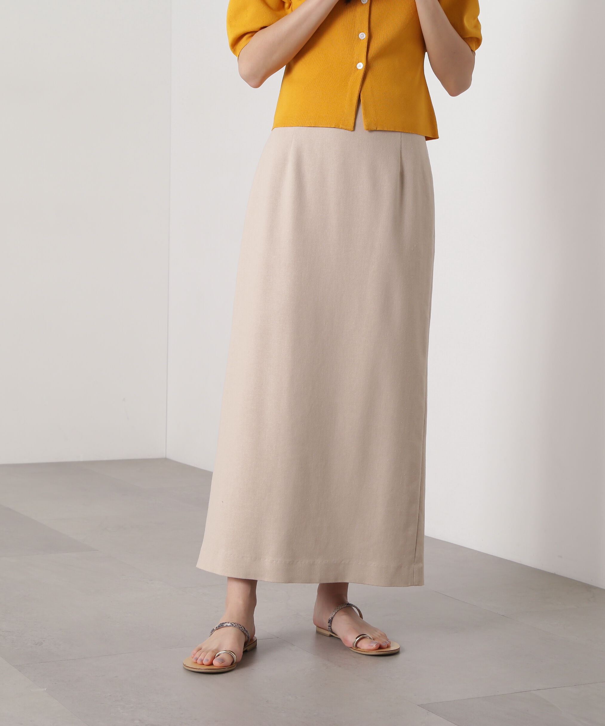  「麻混タイトスカート」|スカート|