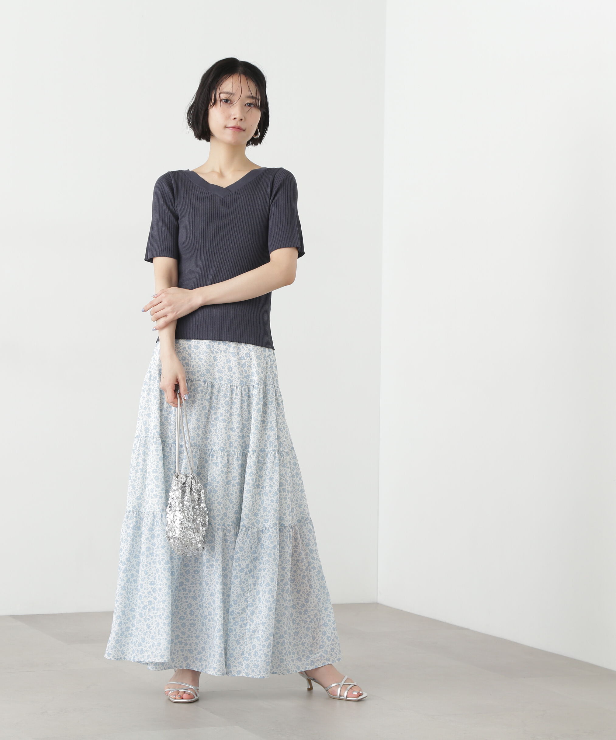  「前後2way半袖ニット」|ニット・セーター|