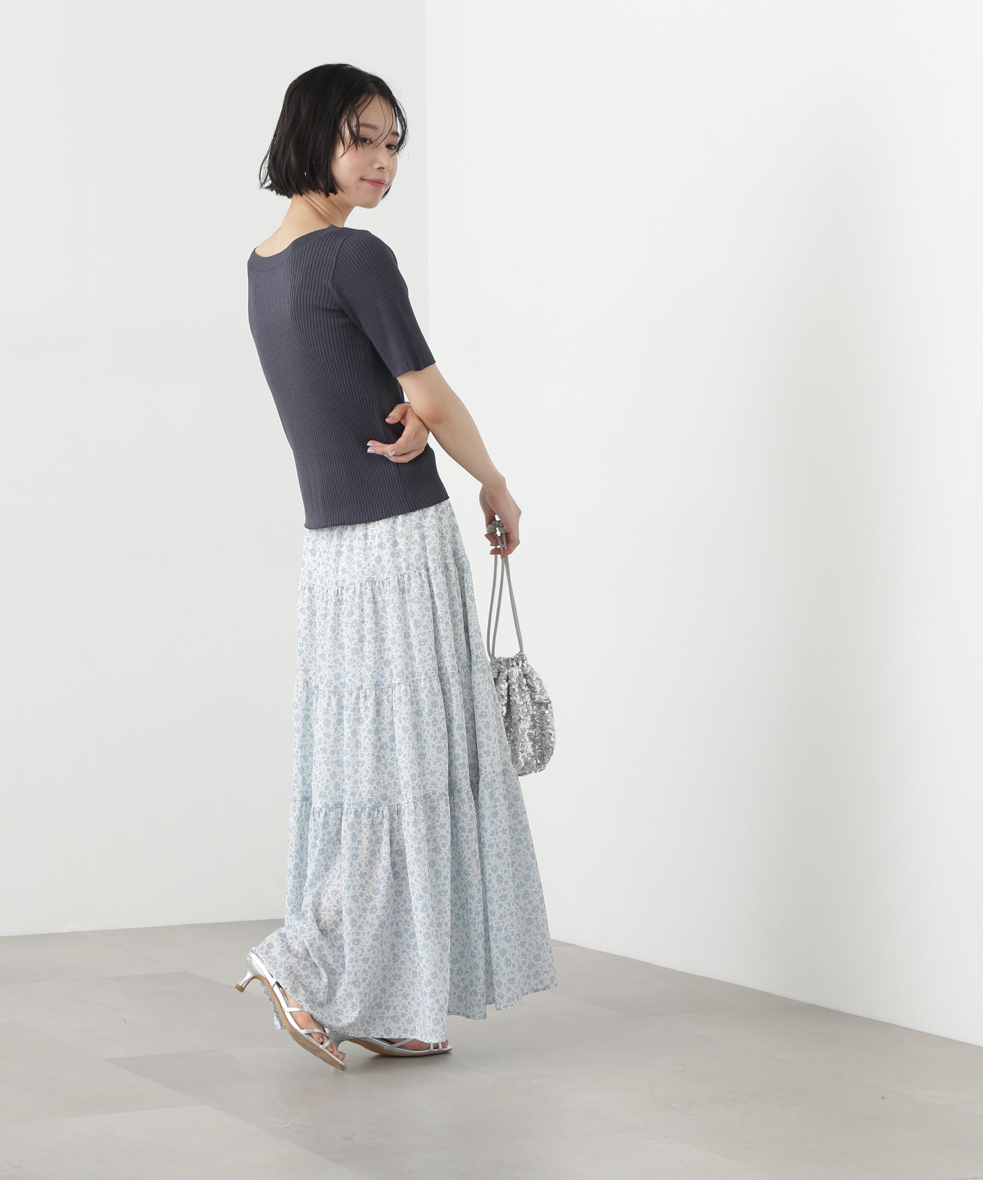  「前後2way半袖ニット」|ニット・セーター|