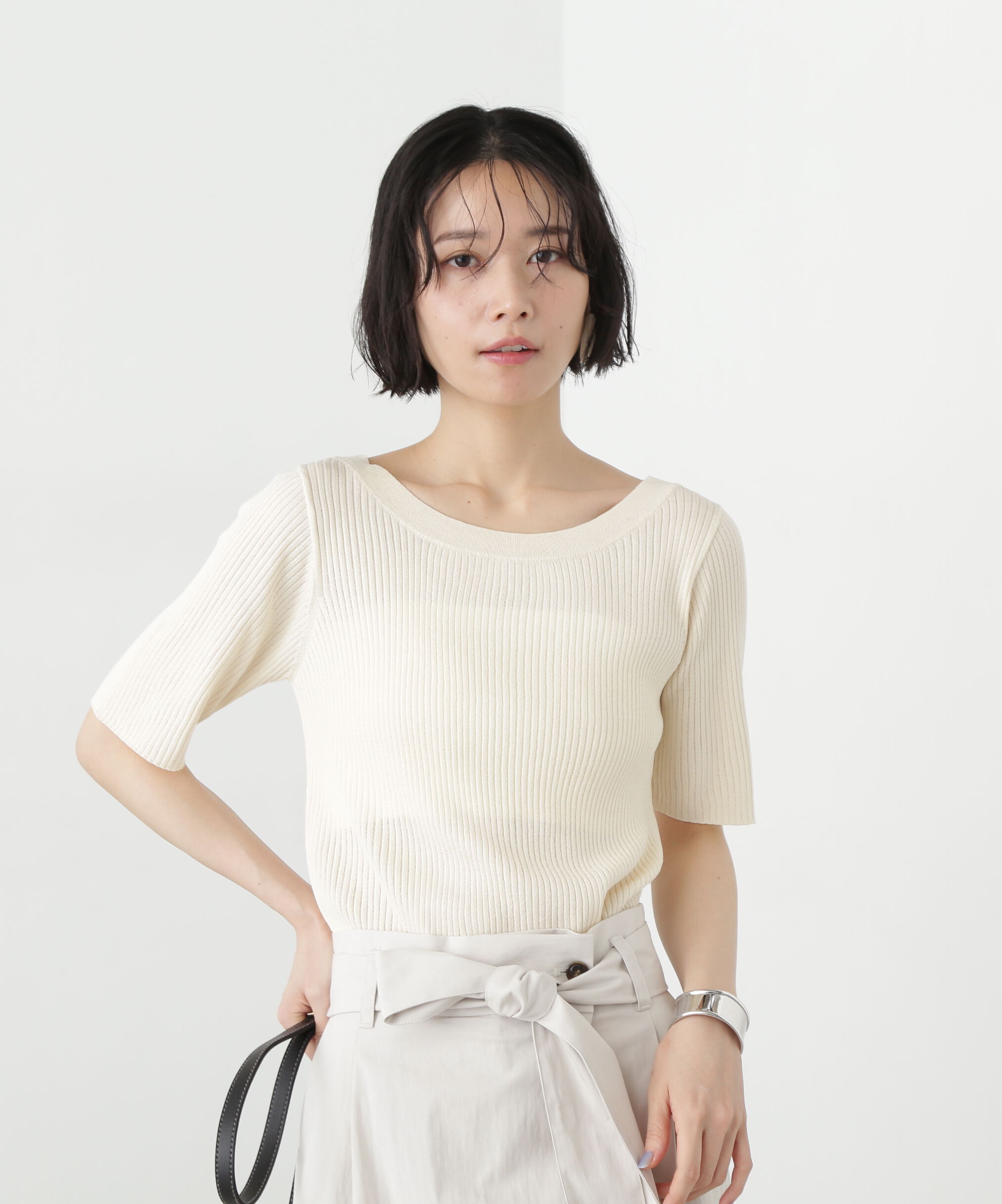  「前後2way半袖ニット」|ニット・セーター|