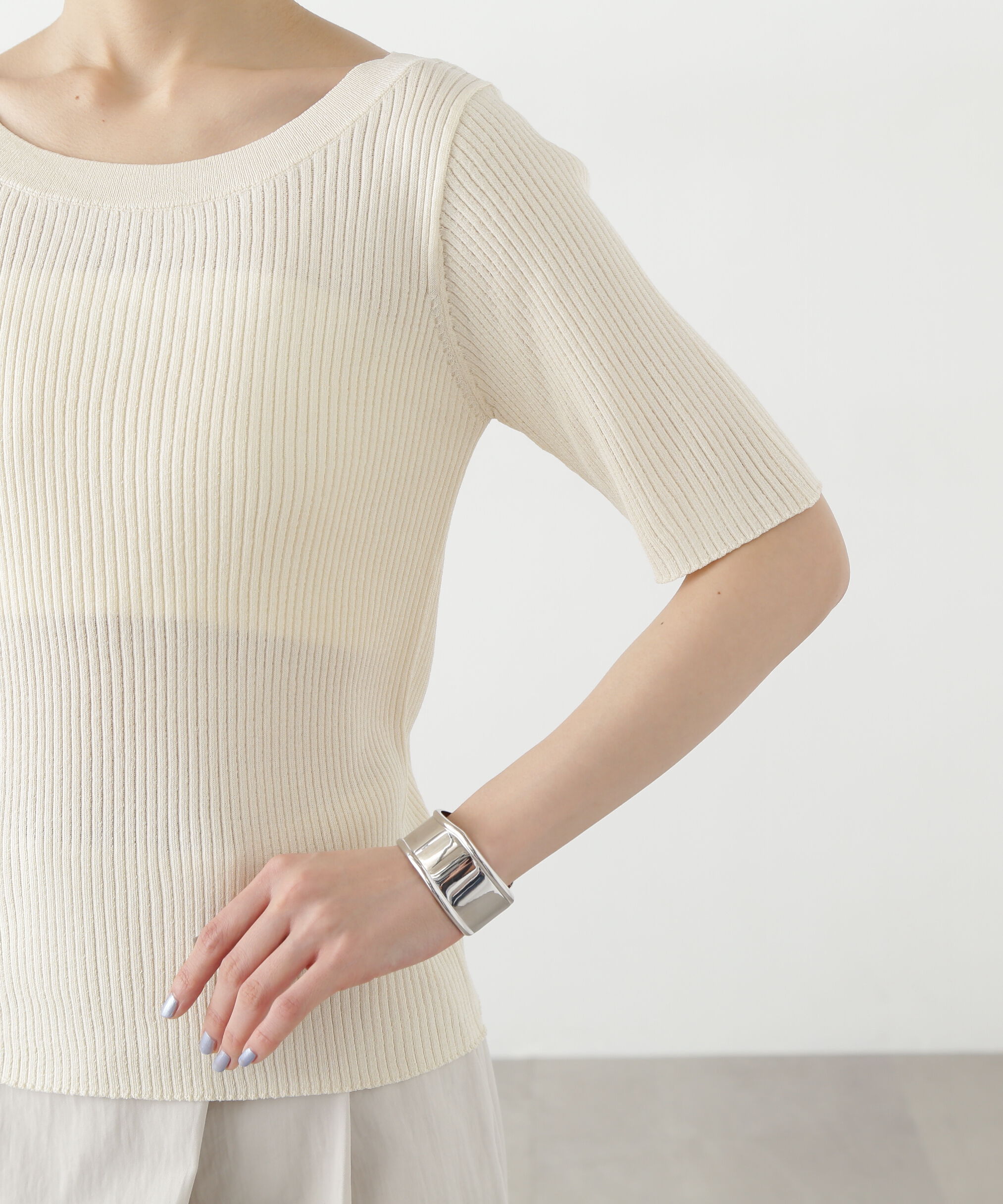  「前後2way半袖ニット」|ニット・セーター|