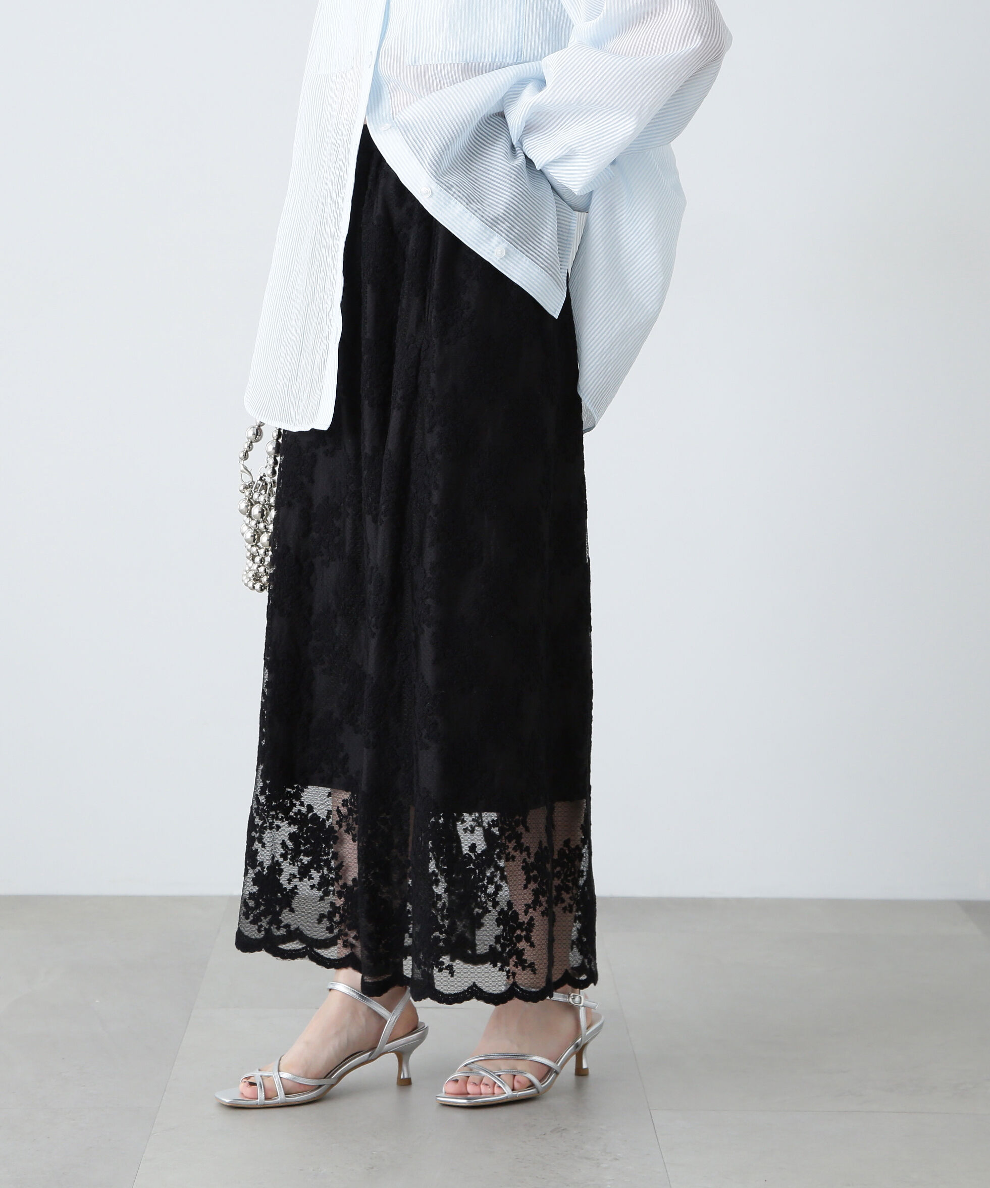  「レースAラインスカート」|スカート|
