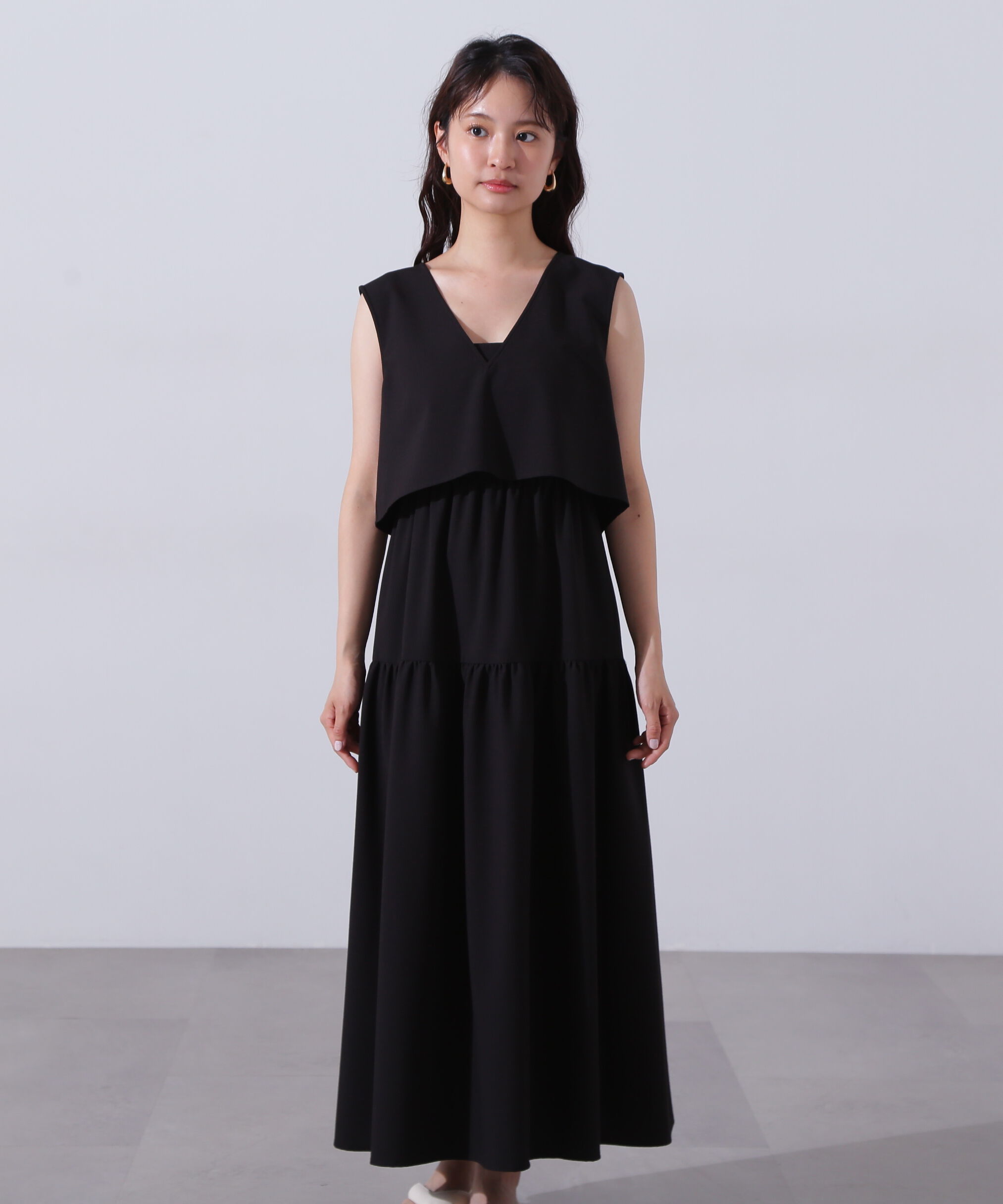  「Vトップキャミワンピースセット」|ワンピース|