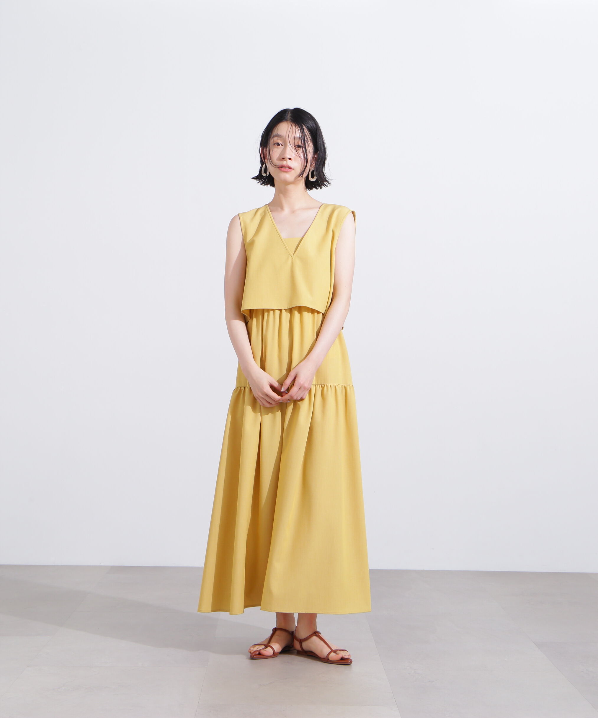  「Vトップキャミワンピースセット」|ワンピース|