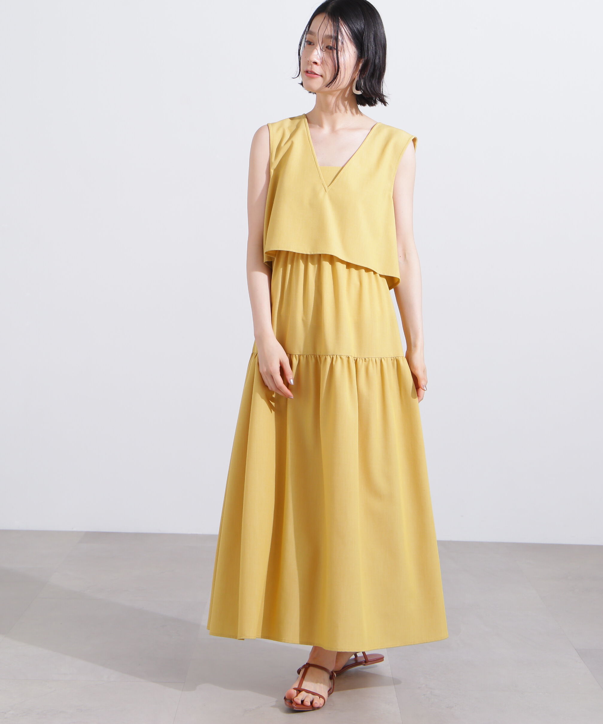  「Vトップキャミワンピースセット」|ワンピース|