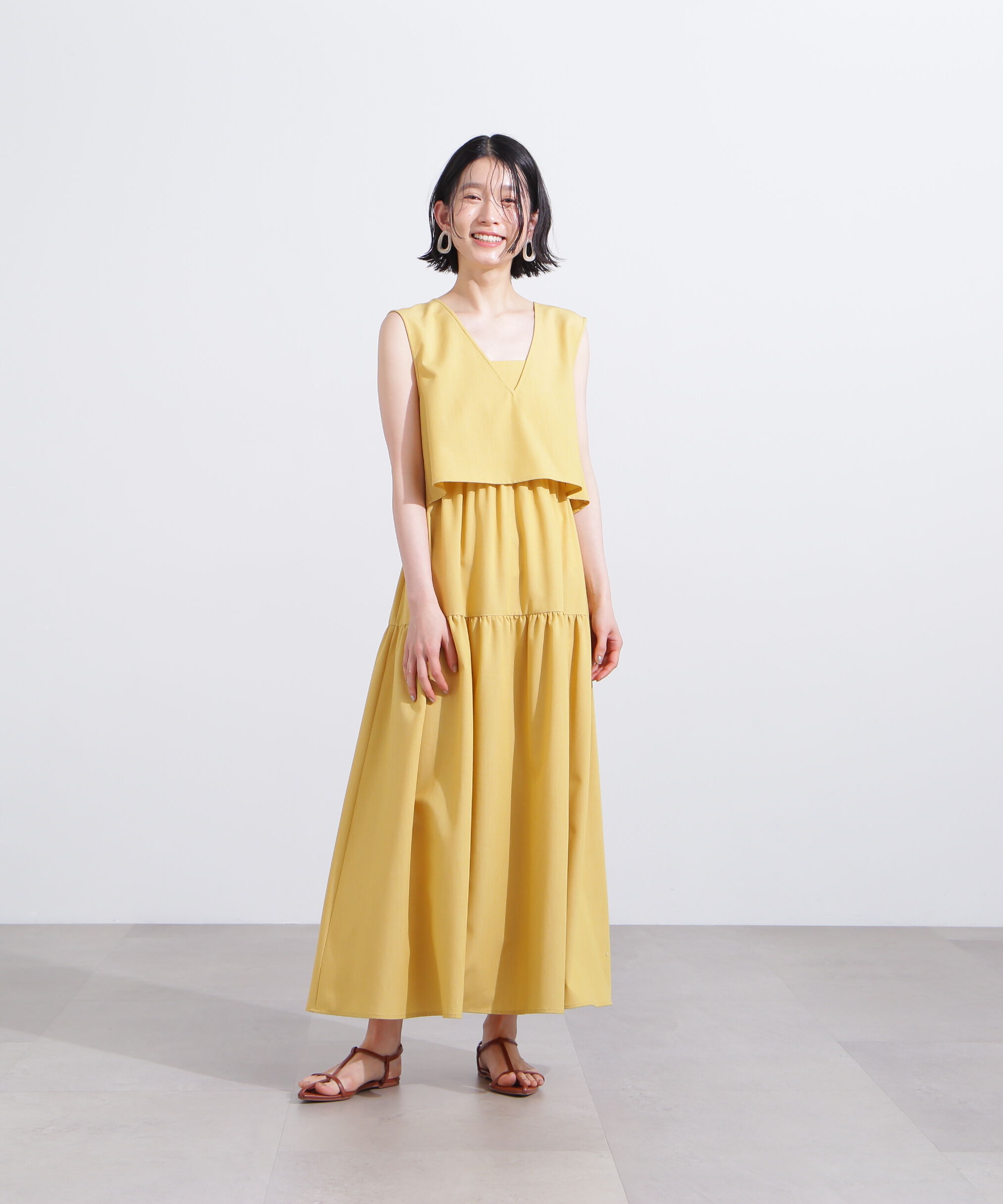  「Vトップキャミワンピースセット」|ワンピース|