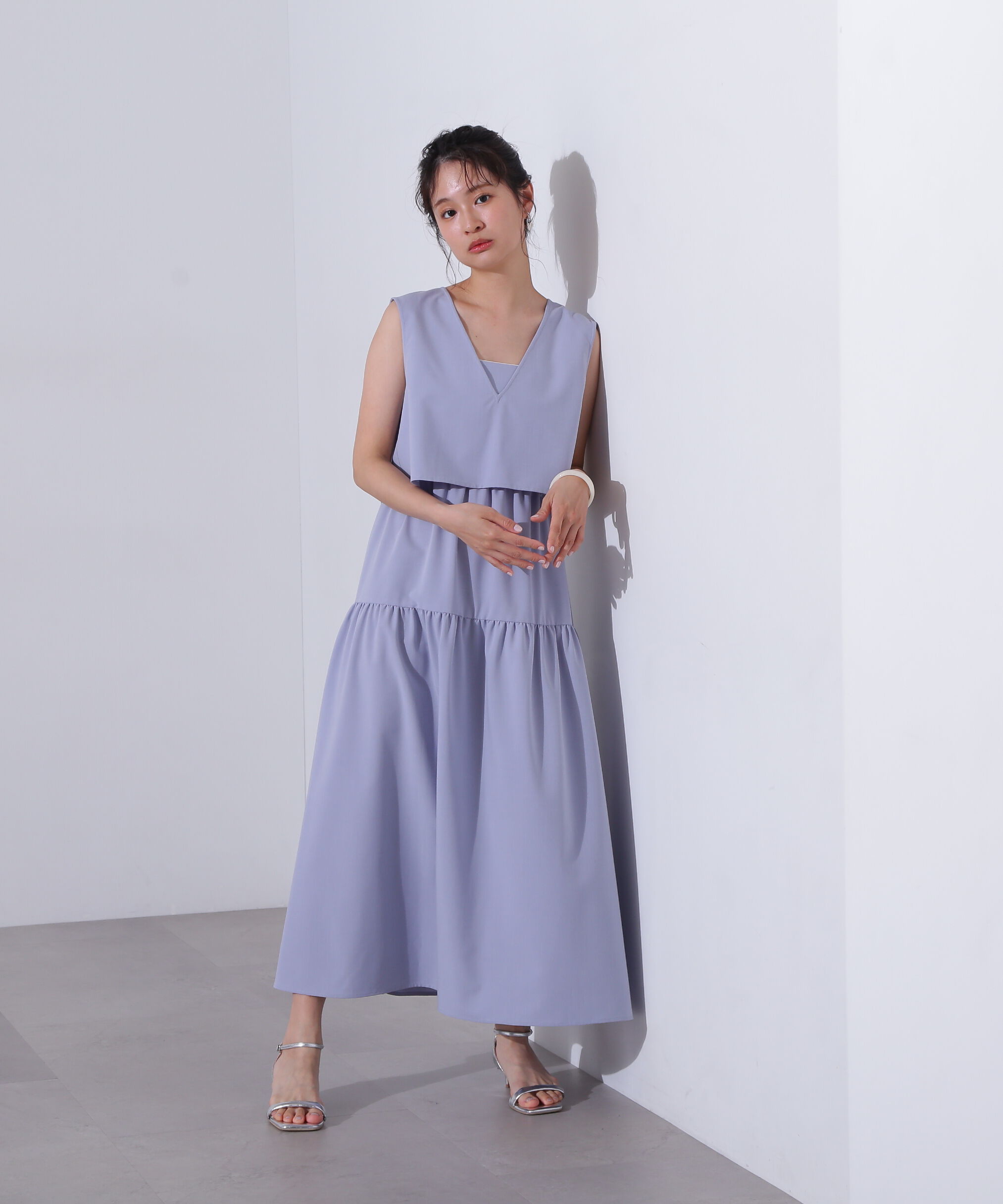  「Vトップキャミワンピースセット」|ワンピース|