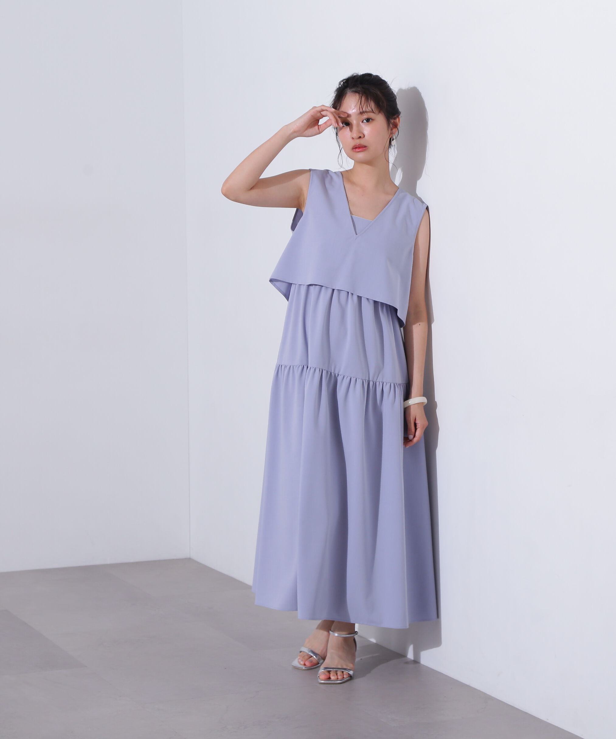  「Vトップキャミワンピースセット」|ワンピース|