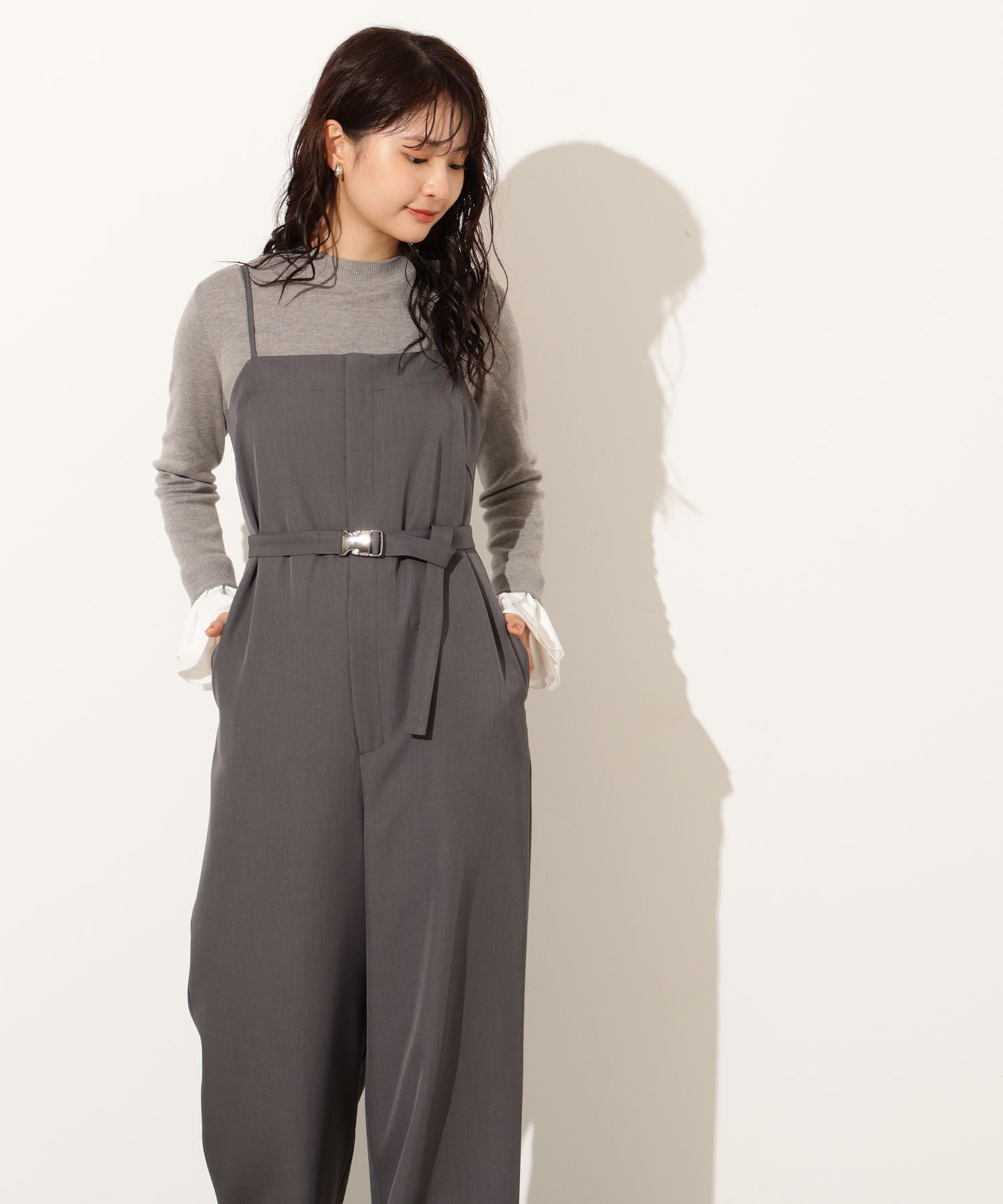  「ベルト付きベアオールインワン」|ワンピース|