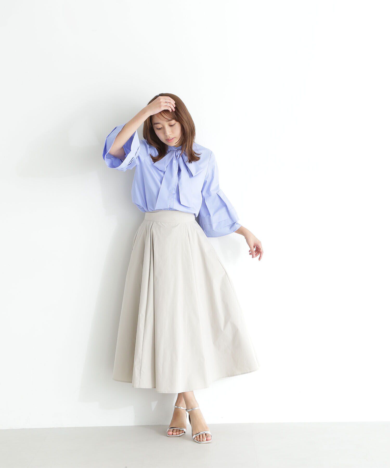  「カラーフレアスカート」|スカート|