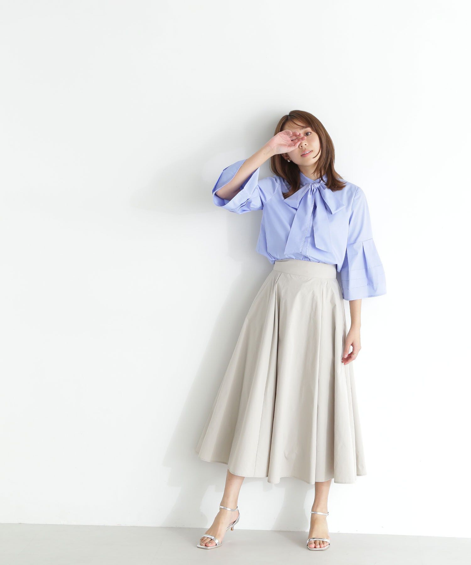  「カラーフレアスカート」|スカート|