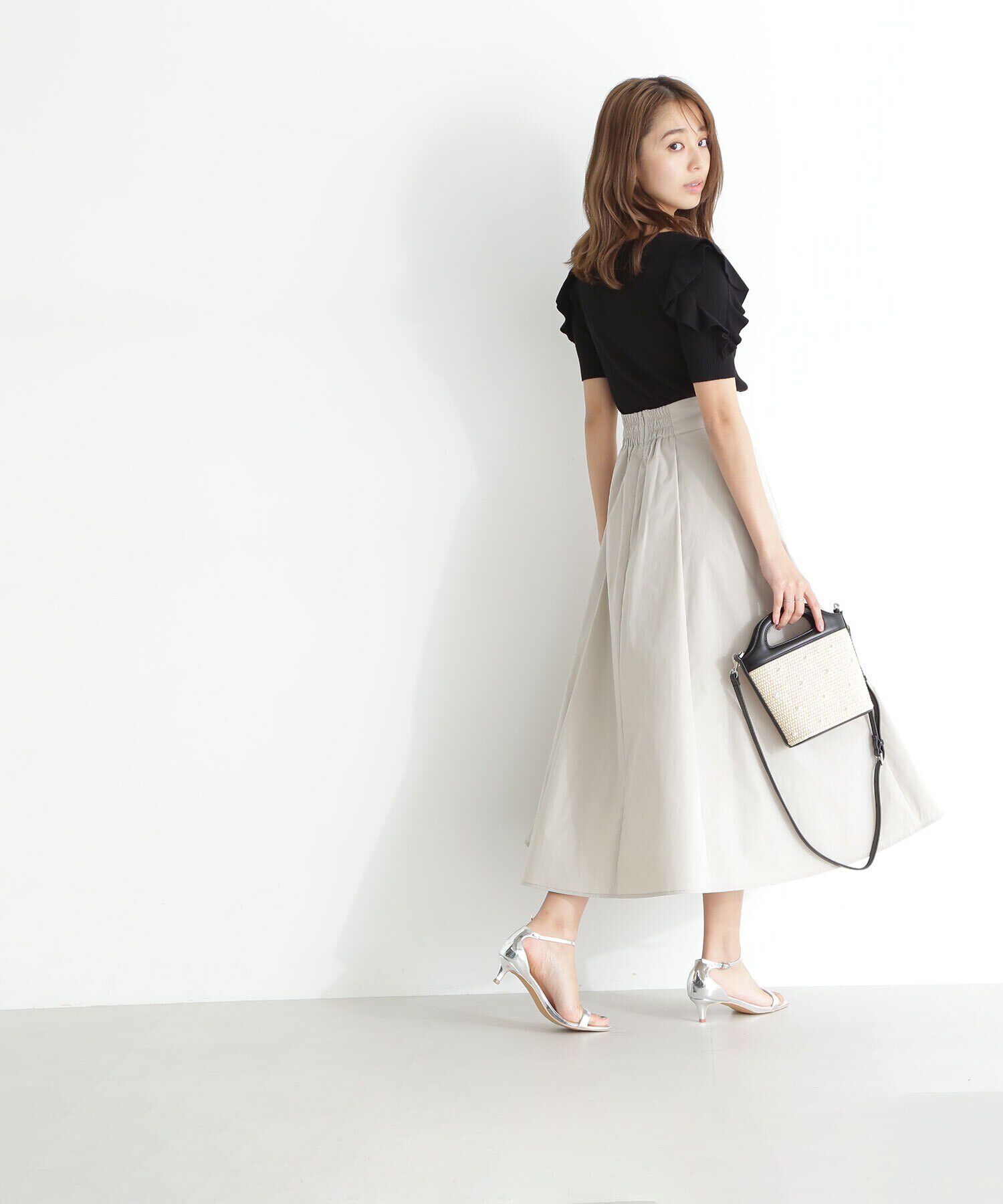  「カラーフレアスカート」|スカート|