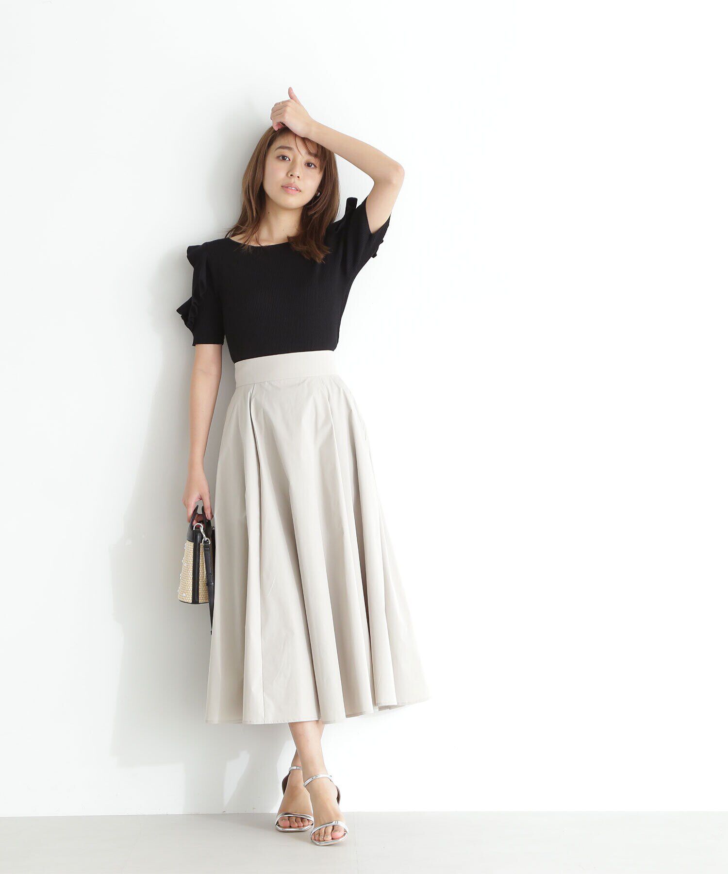  「カラーフレアスカート」|スカート|