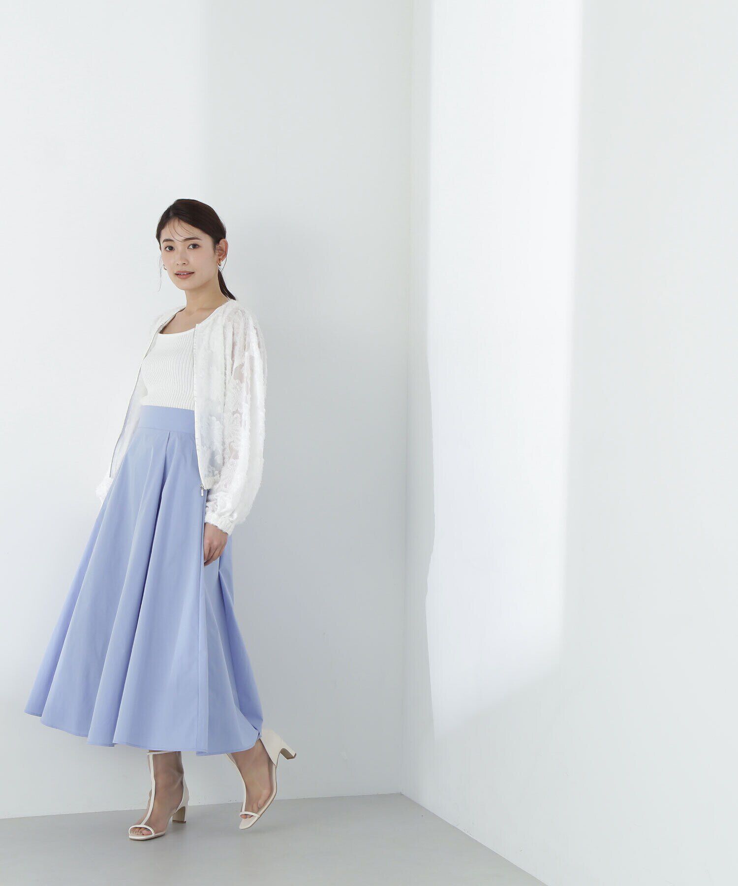  「カラーフレアスカート」|スカート|