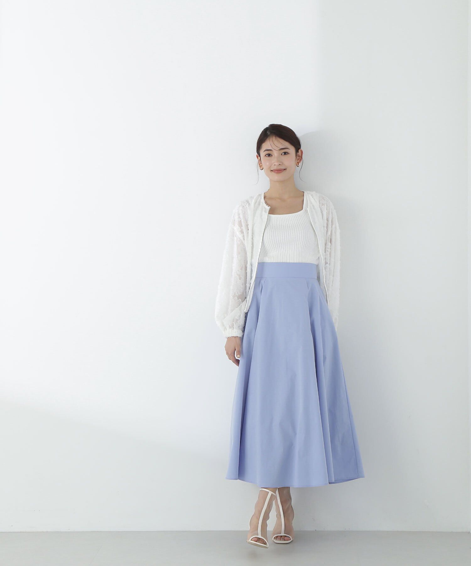  「カラーフレアスカート」|スカート|