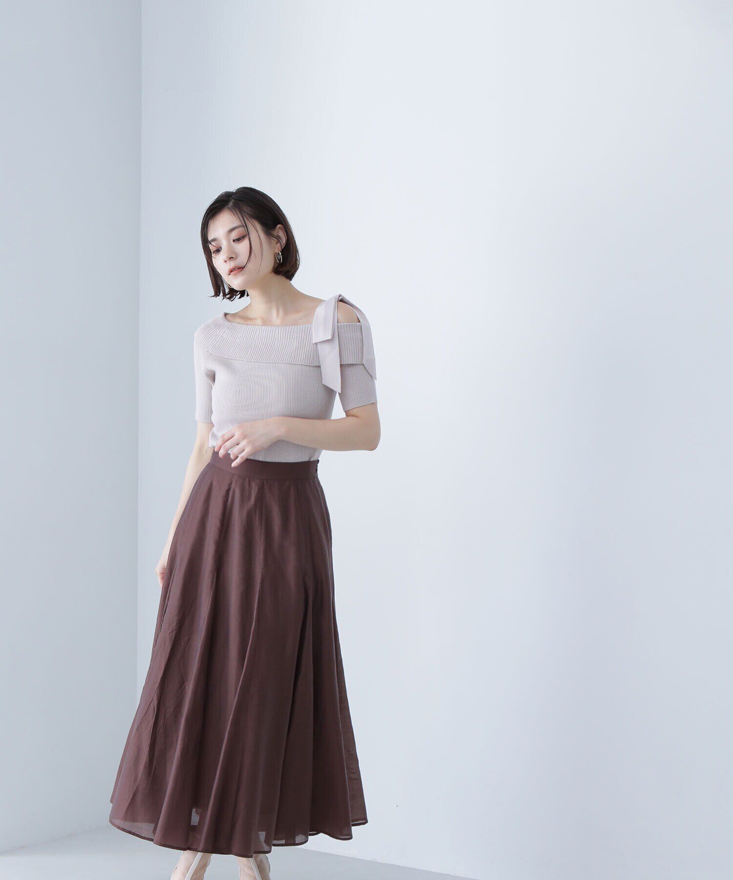  「シャイニーシアーボイルスカート」|スカート|