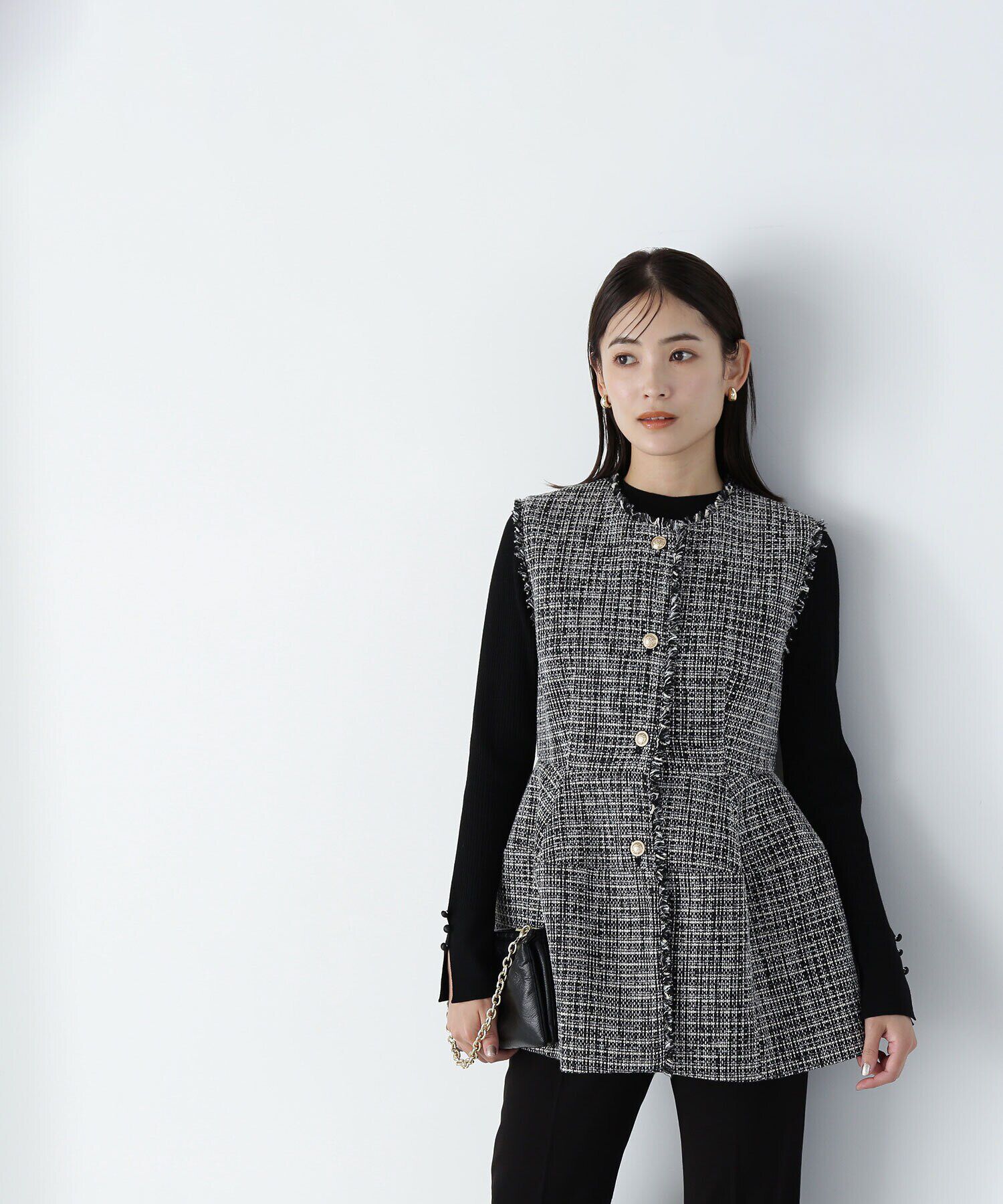  「ツイードジレシリーズ ペプラムツイードジレ　24AW」|ブルゾン・スタジャン|