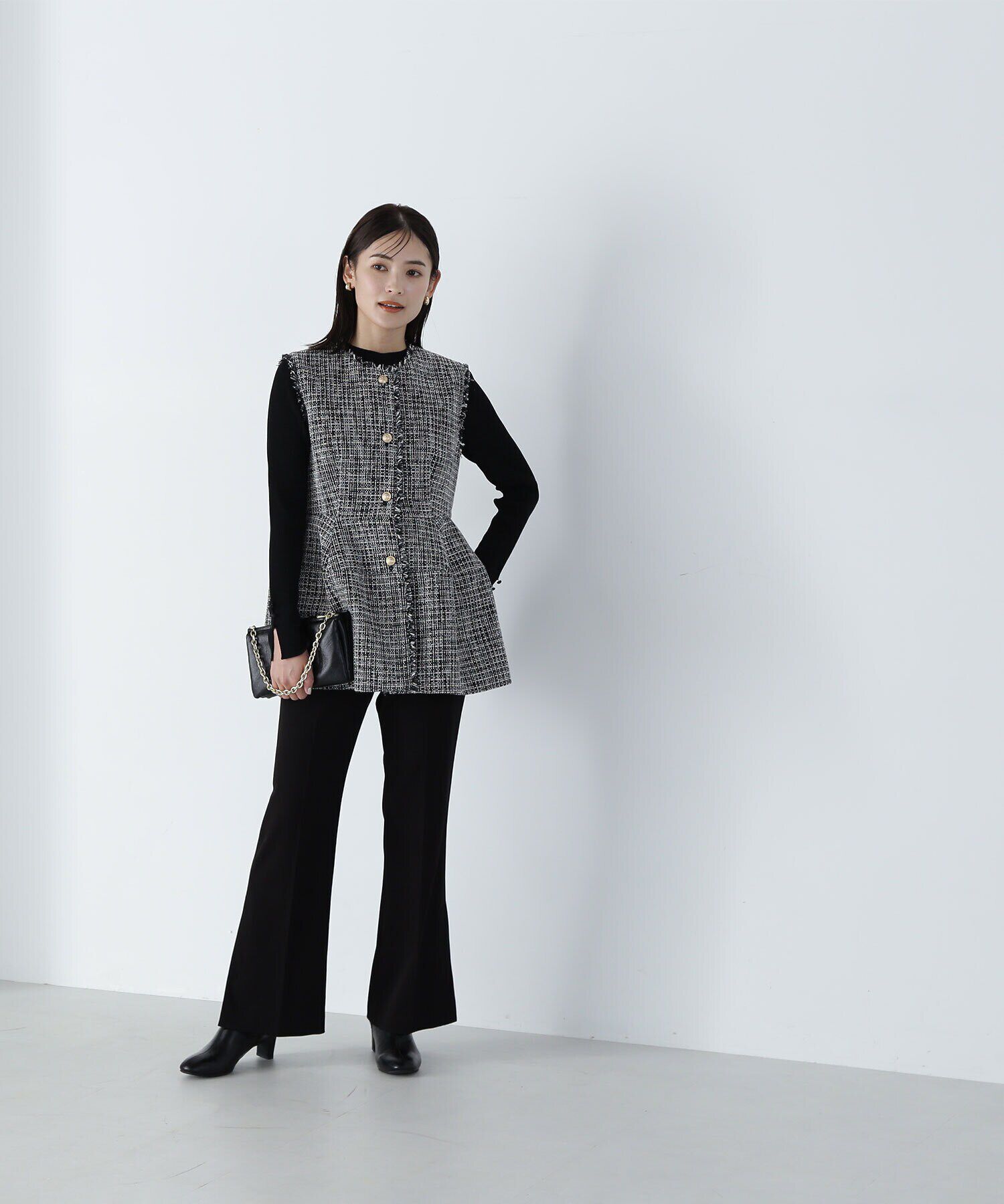  「ツイードジレシリーズ ペプラムツイードジレ　24AW」|ブルゾン・スタジャン|