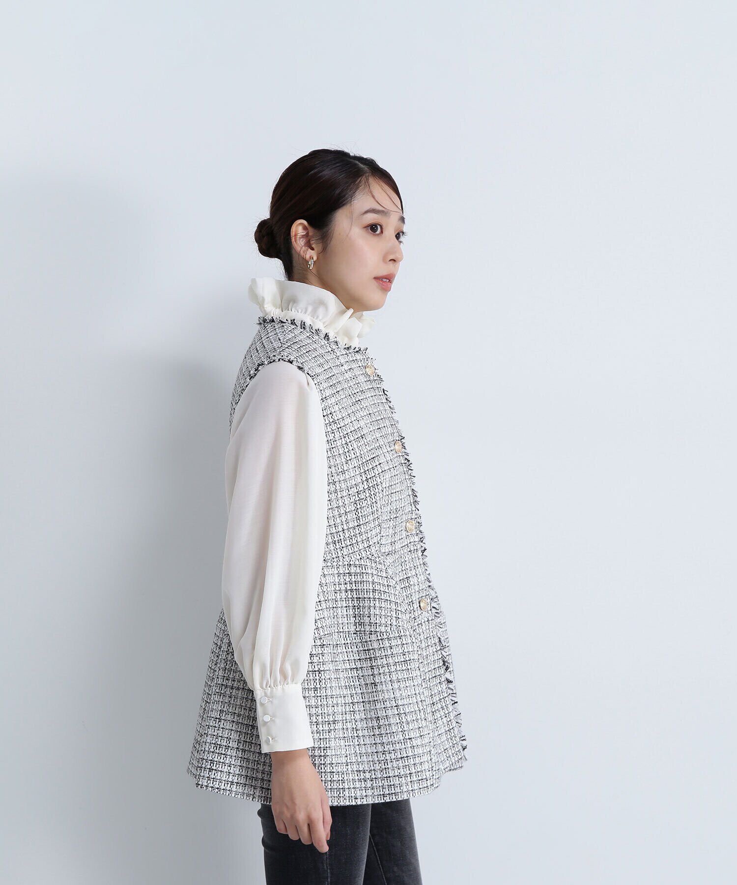  「ツイードジレシリーズ ペプラムツイードジレ　24AW」|ブルゾン・スタジャン|