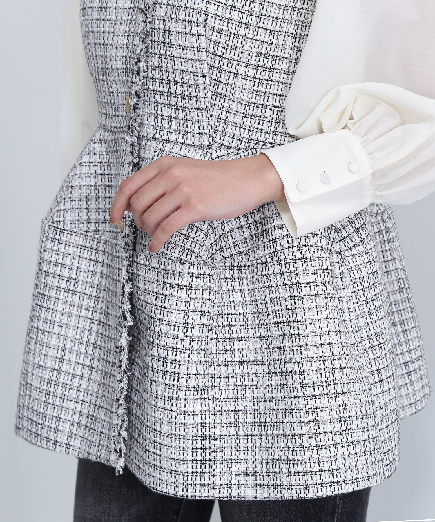  「ツイードジレシリーズ ペプラムツイードジレ　24AW」|ブルゾン・スタジャン|