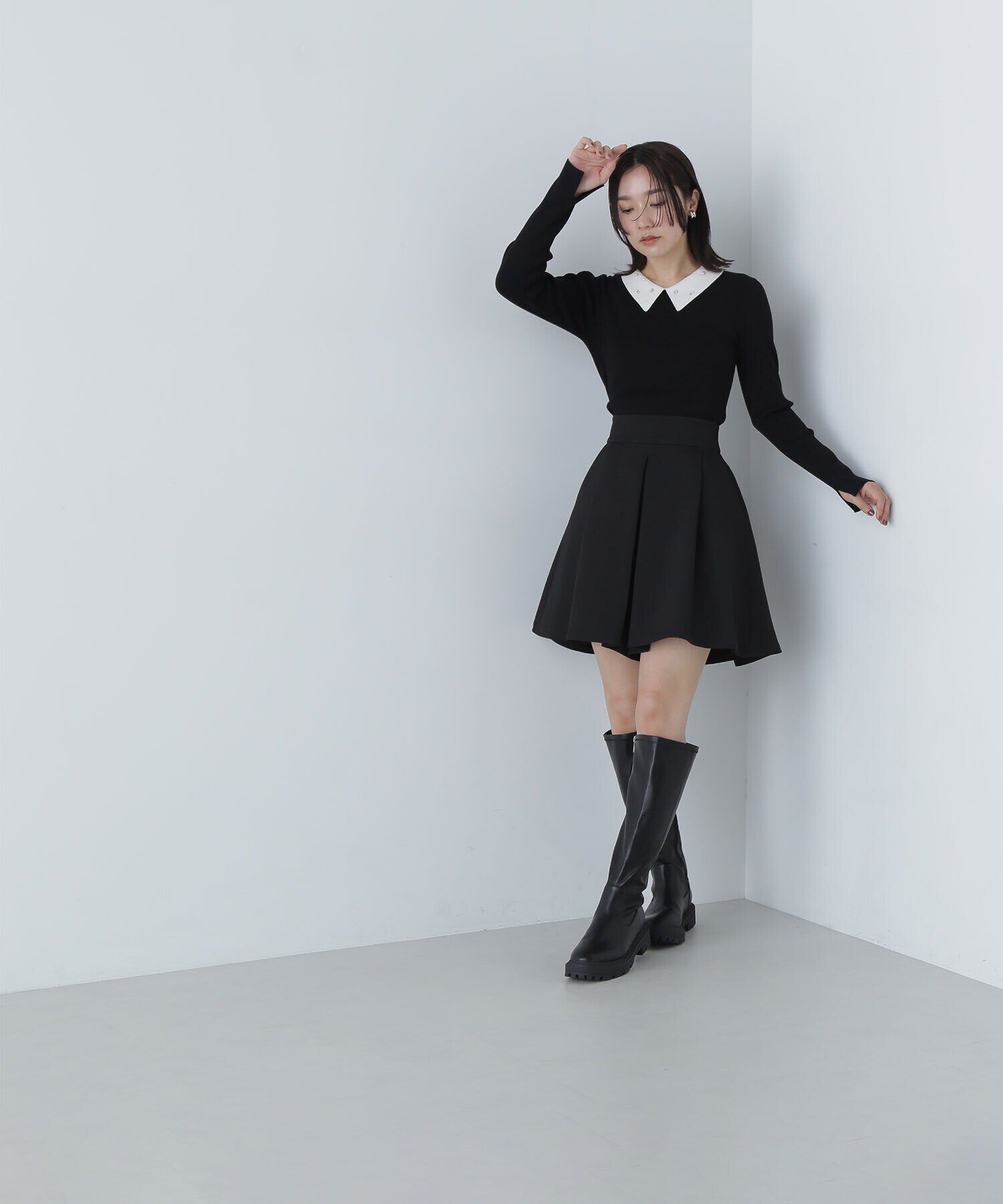  「ビジューパールカラーニット　24AW」|ニット・セーター|