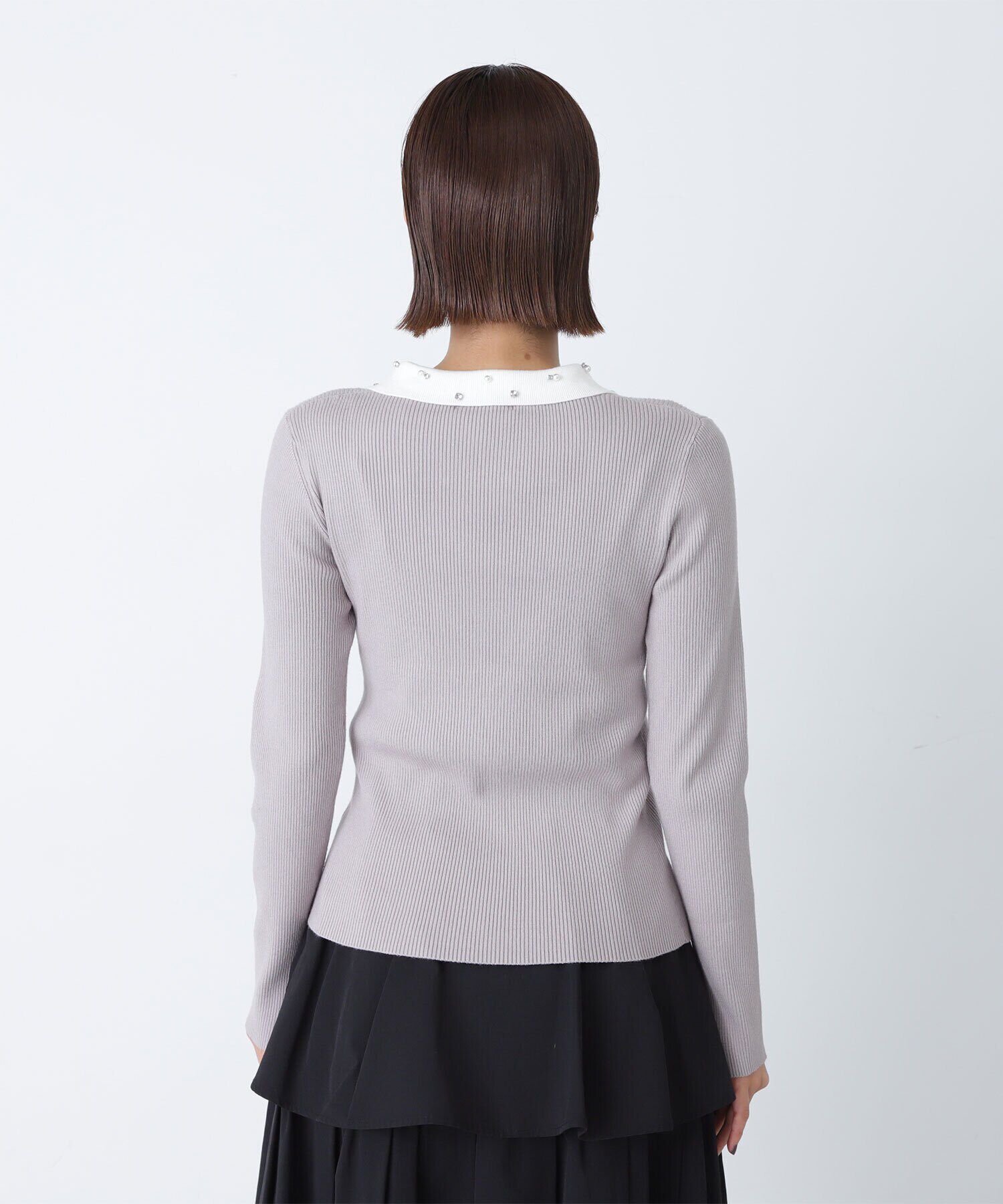  「ビジューパールカラーニット　24AW」|ニット・セーター|