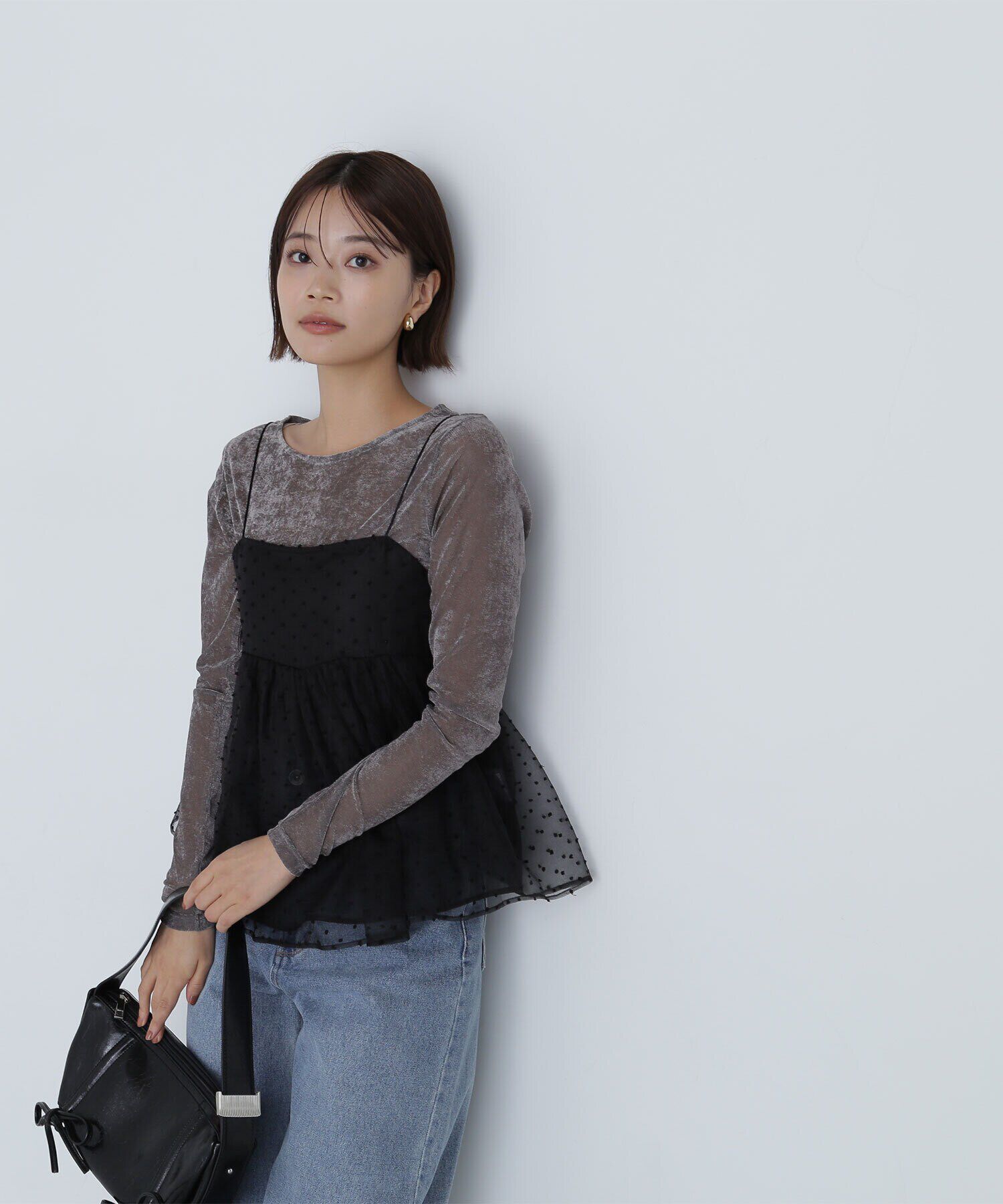  「ドットシアーキャミソール」|シャツ・ブラウス|クロ