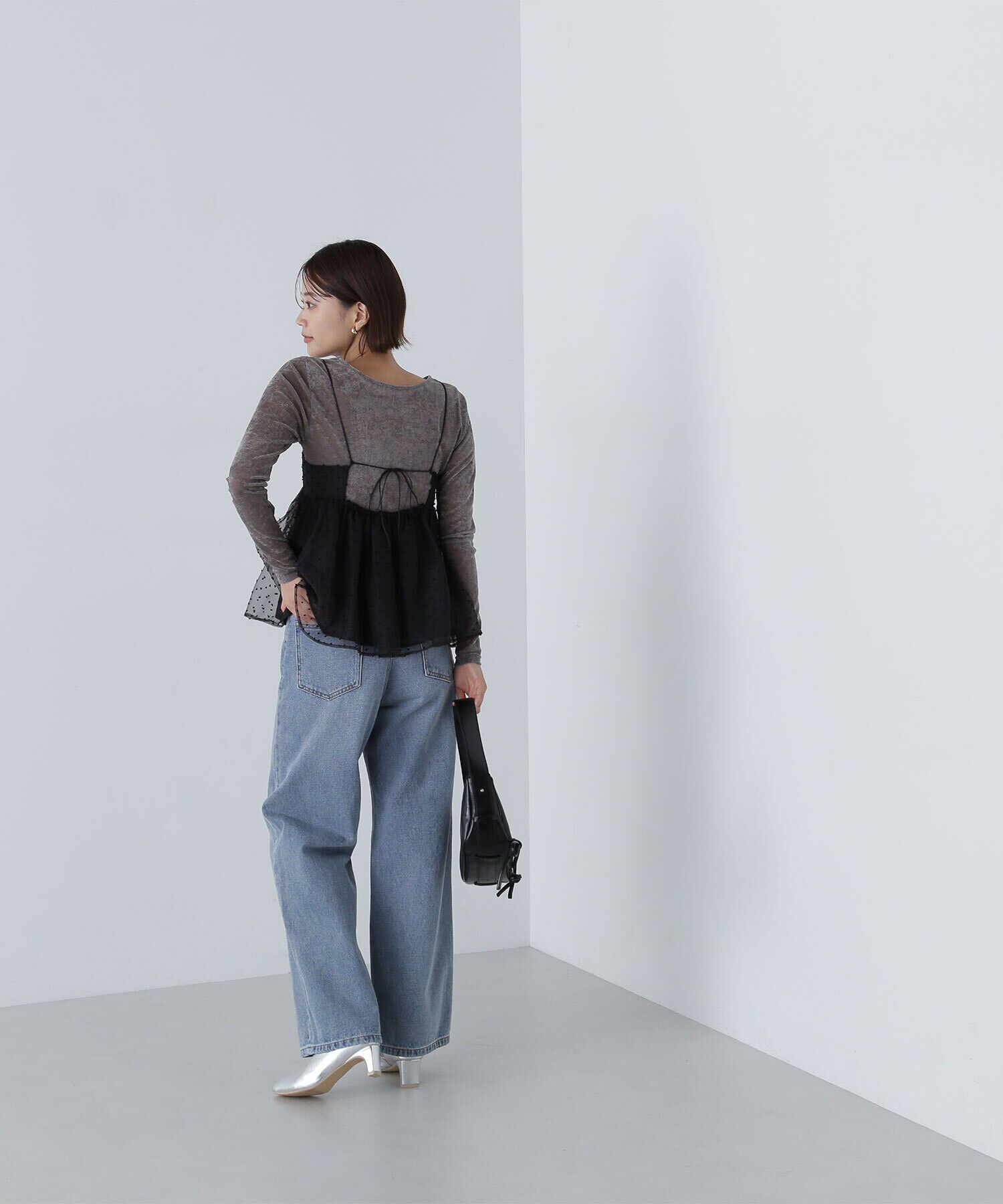  「ドットシアーキャミソール」|シャツ・ブラウス|