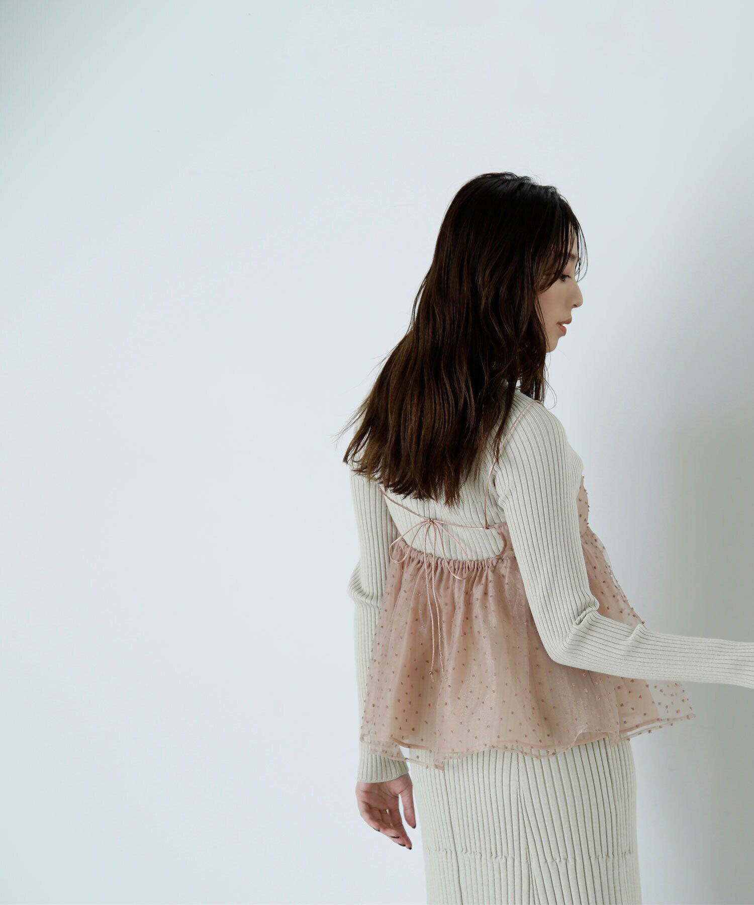  「ドットシアーキャミソール」|シャツ・ブラウス|