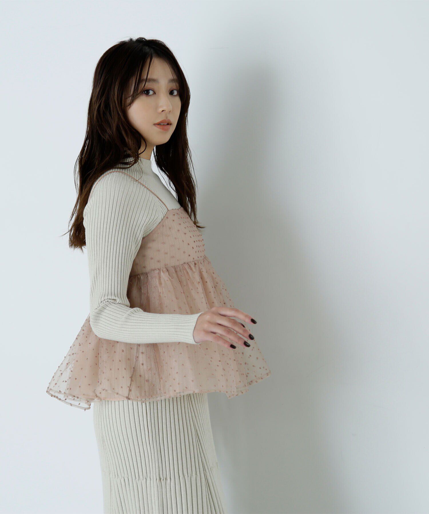  「ドットシアーキャミソール」|シャツ・ブラウス|