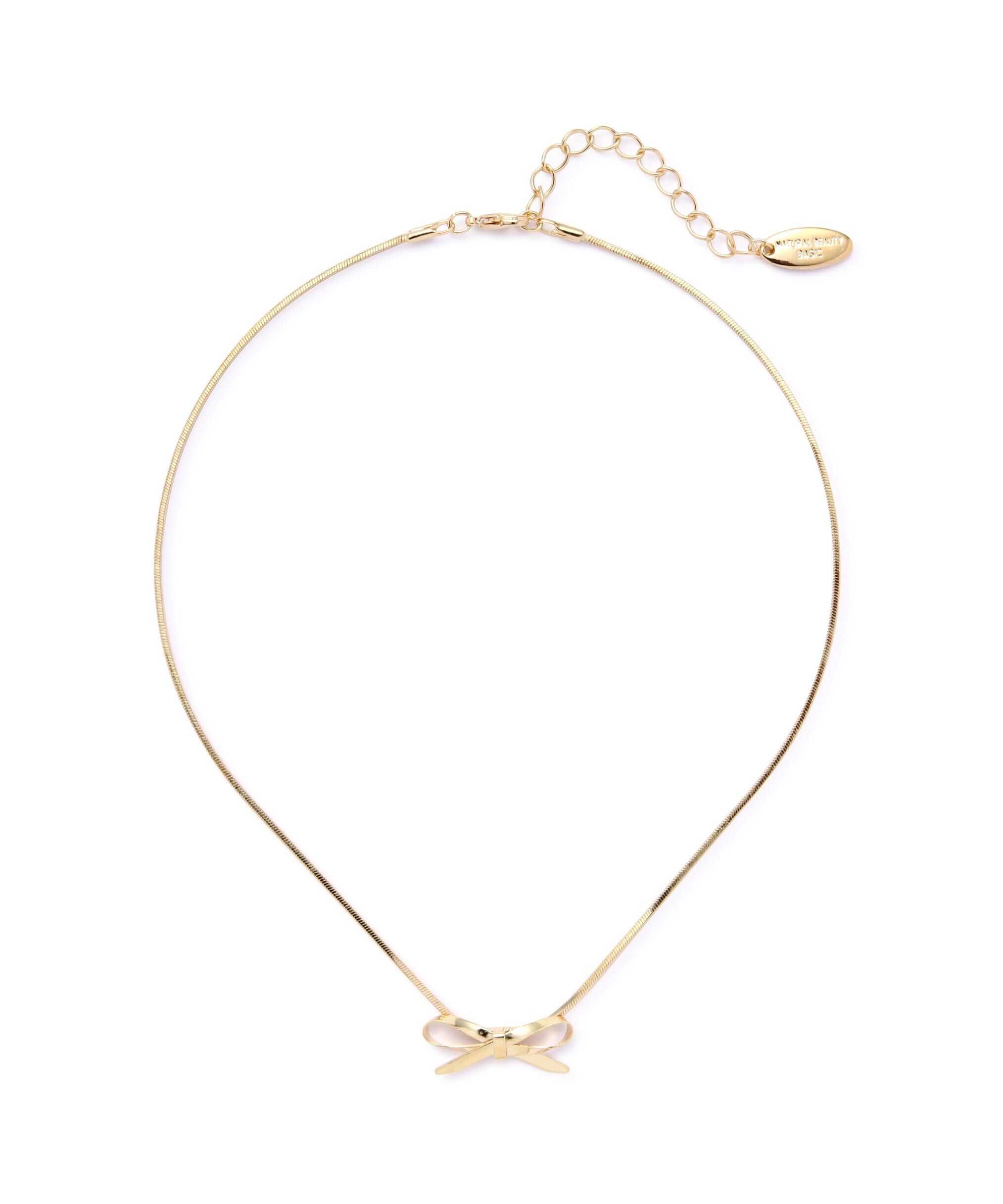  「メタルリボンチョーカー」|ネックレス|ゴールド