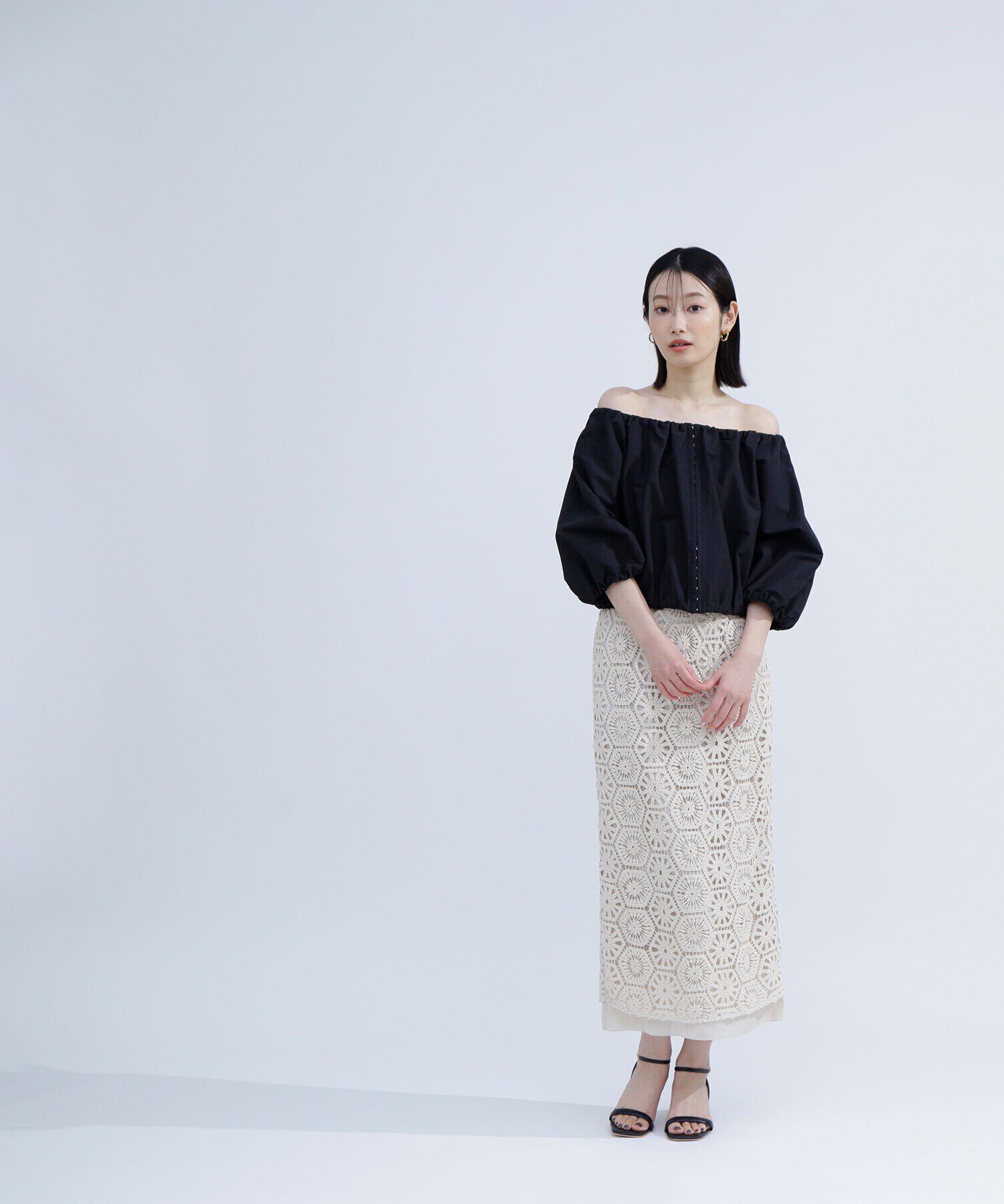  「ホックディテールオフショルブラウス」|シャツ・ブラウス|