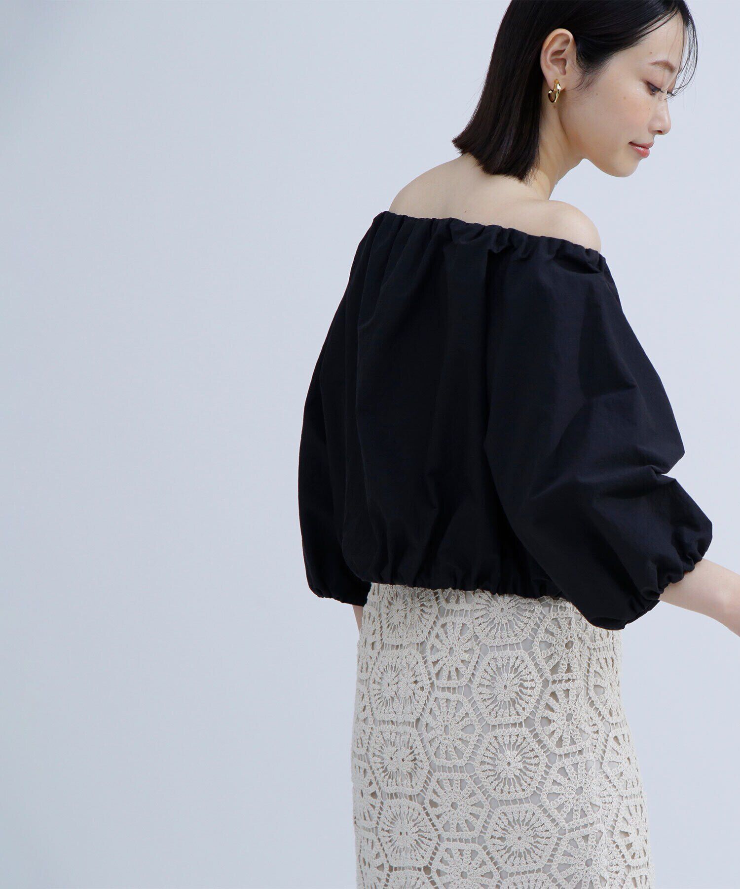  「ホックディテールオフショルブラウス」|シャツ・ブラウス|