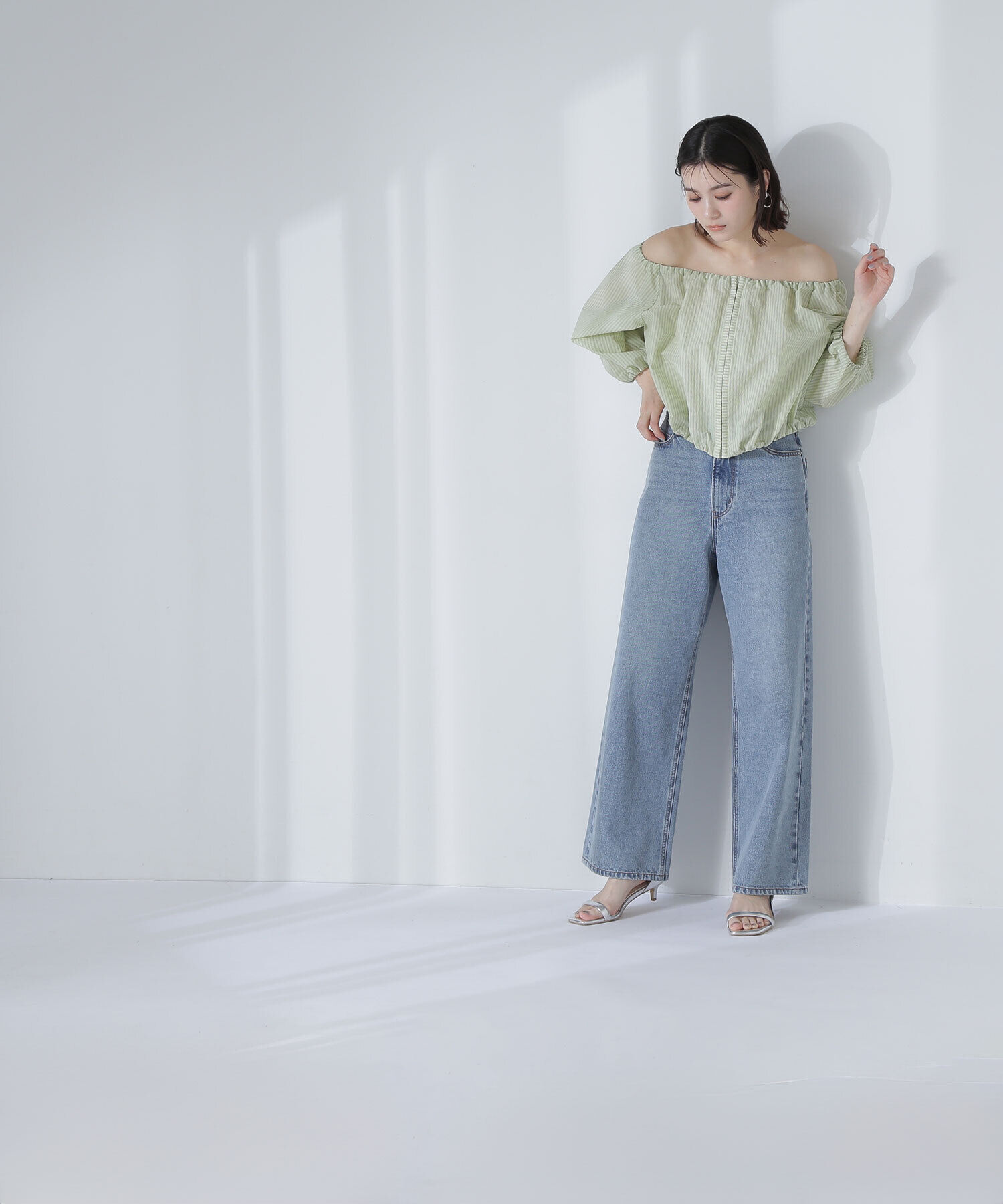  「ホックディテールオフショルブラウス」|シャツ・ブラウス|