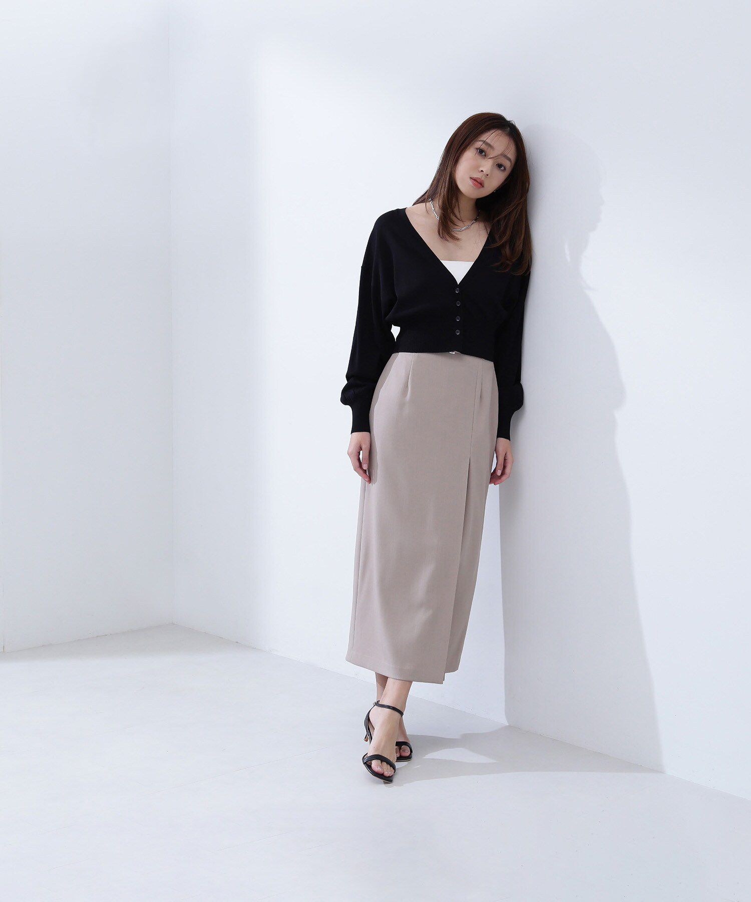  「ベルテッドラップナロースカート」|スカート|