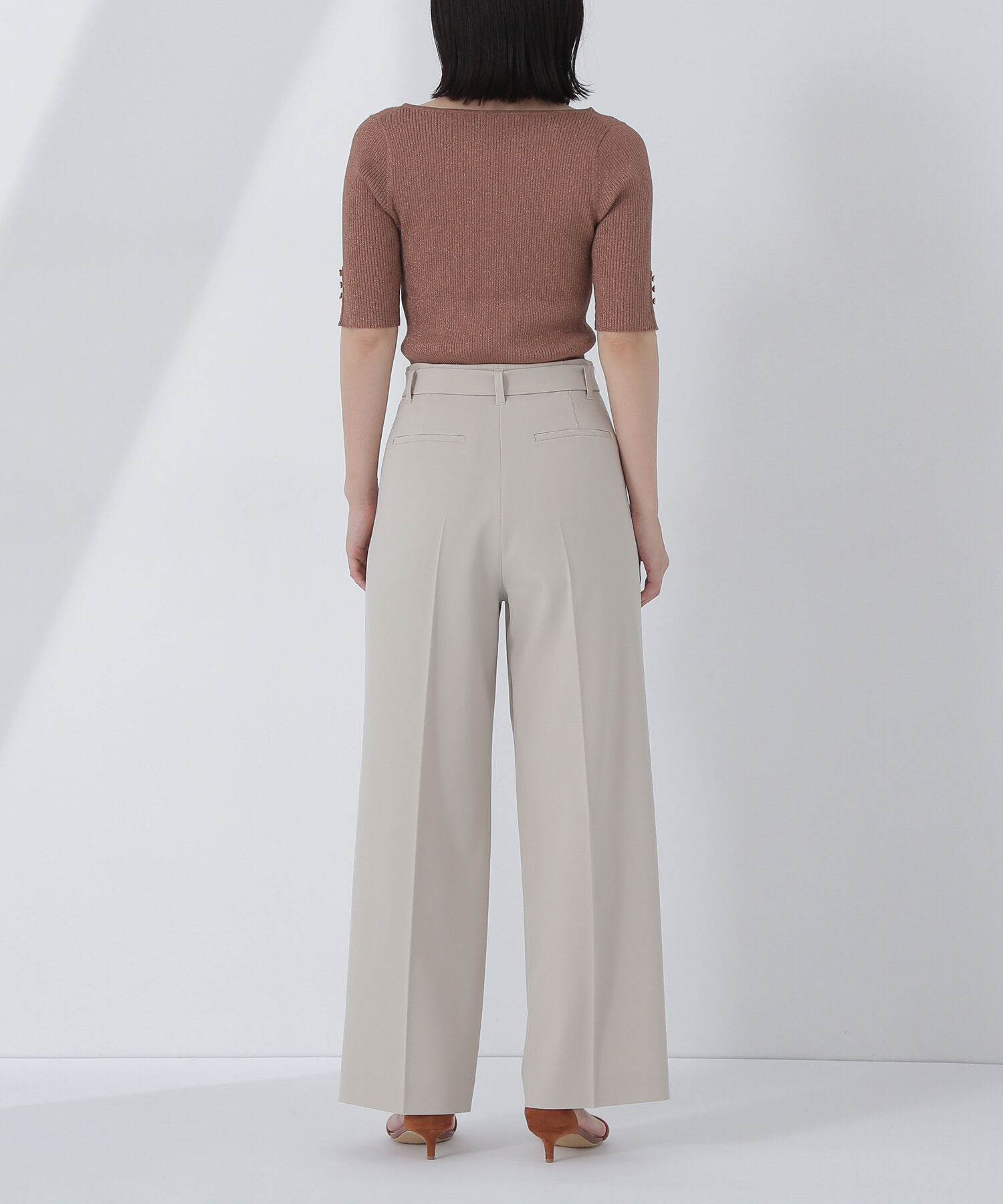  「スクエアバックルベルテッドパンツ」|その他|