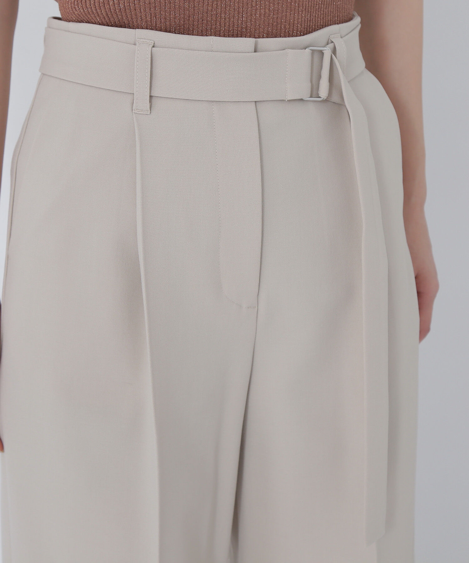  「スクエアバックルベルテッドパンツ」|その他|