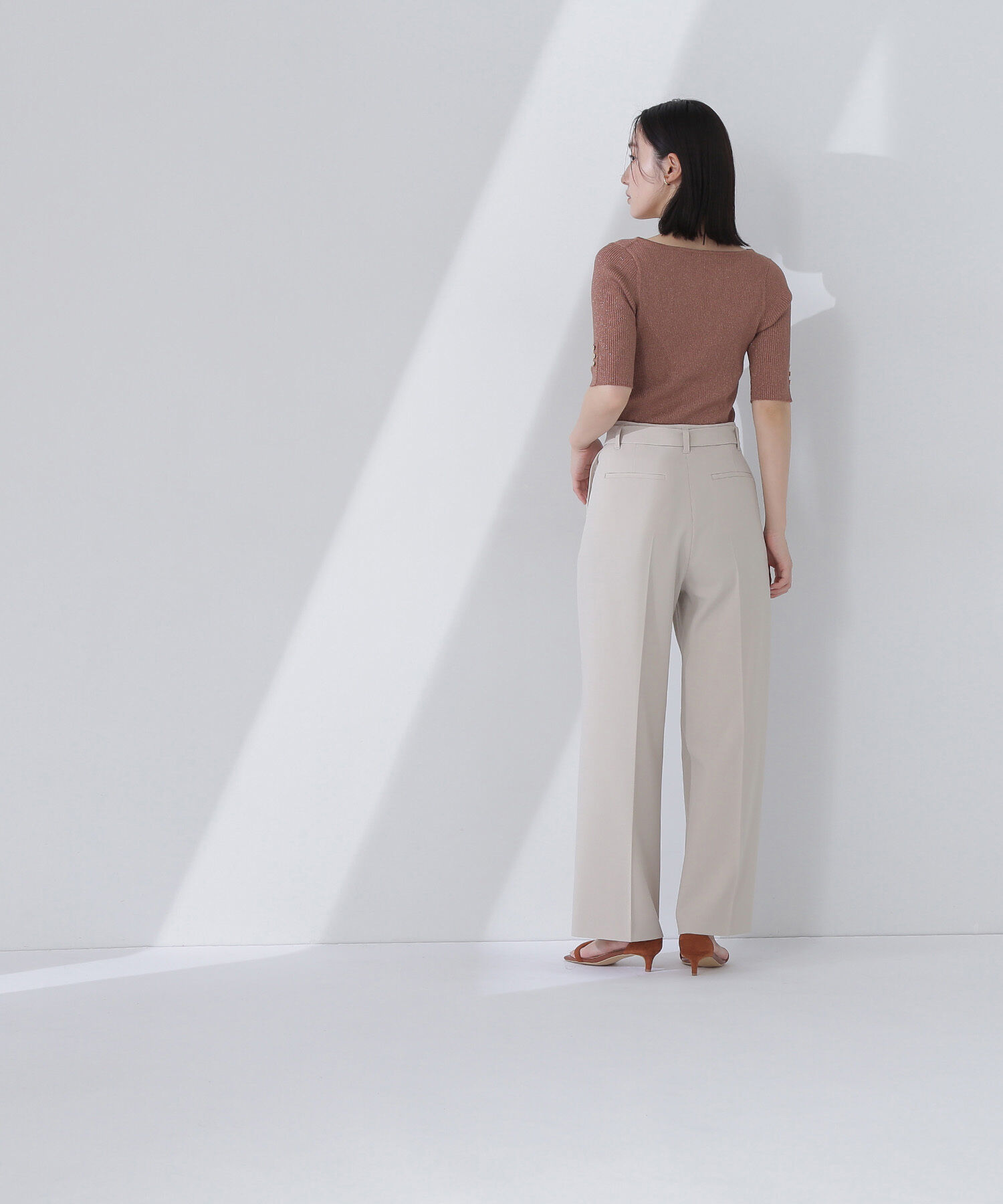  「スクエアバックルベルテッドパンツ」|その他|