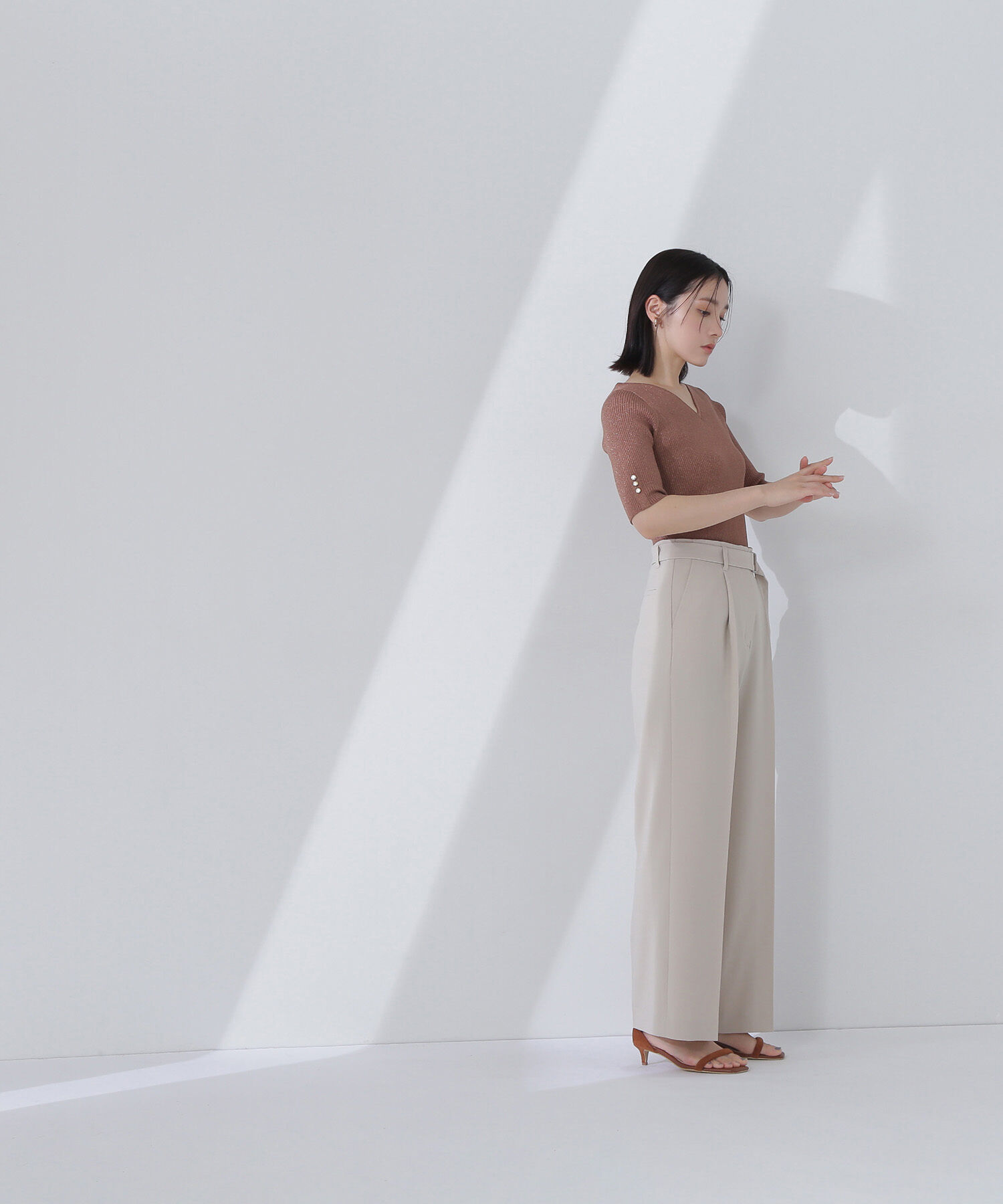  「スクエアバックルベルテッドパンツ」|その他|