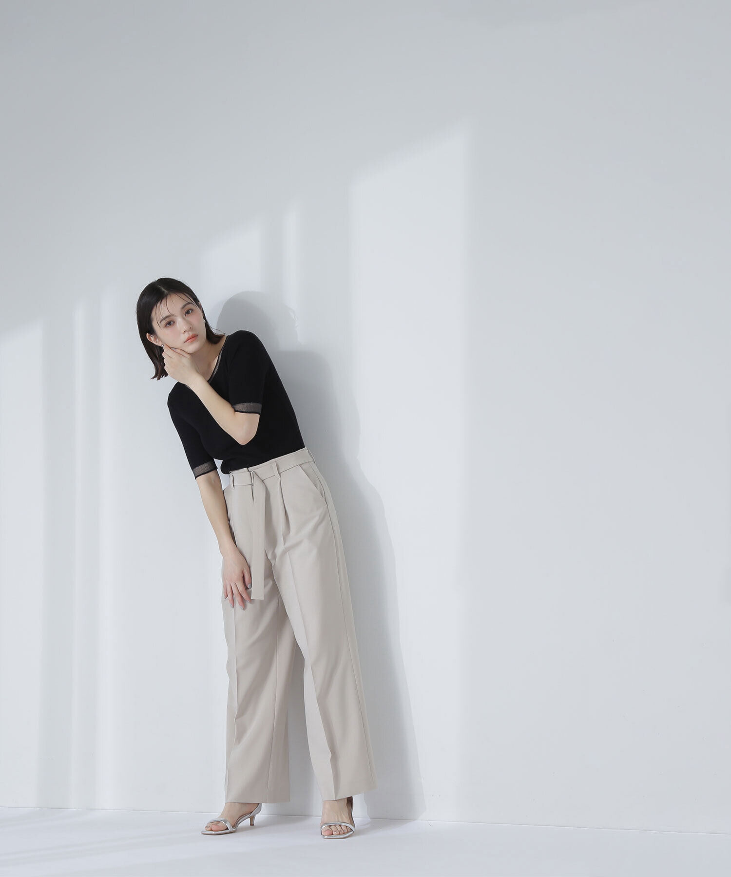  「スクエアバックルベルテッドパンツ」|その他|