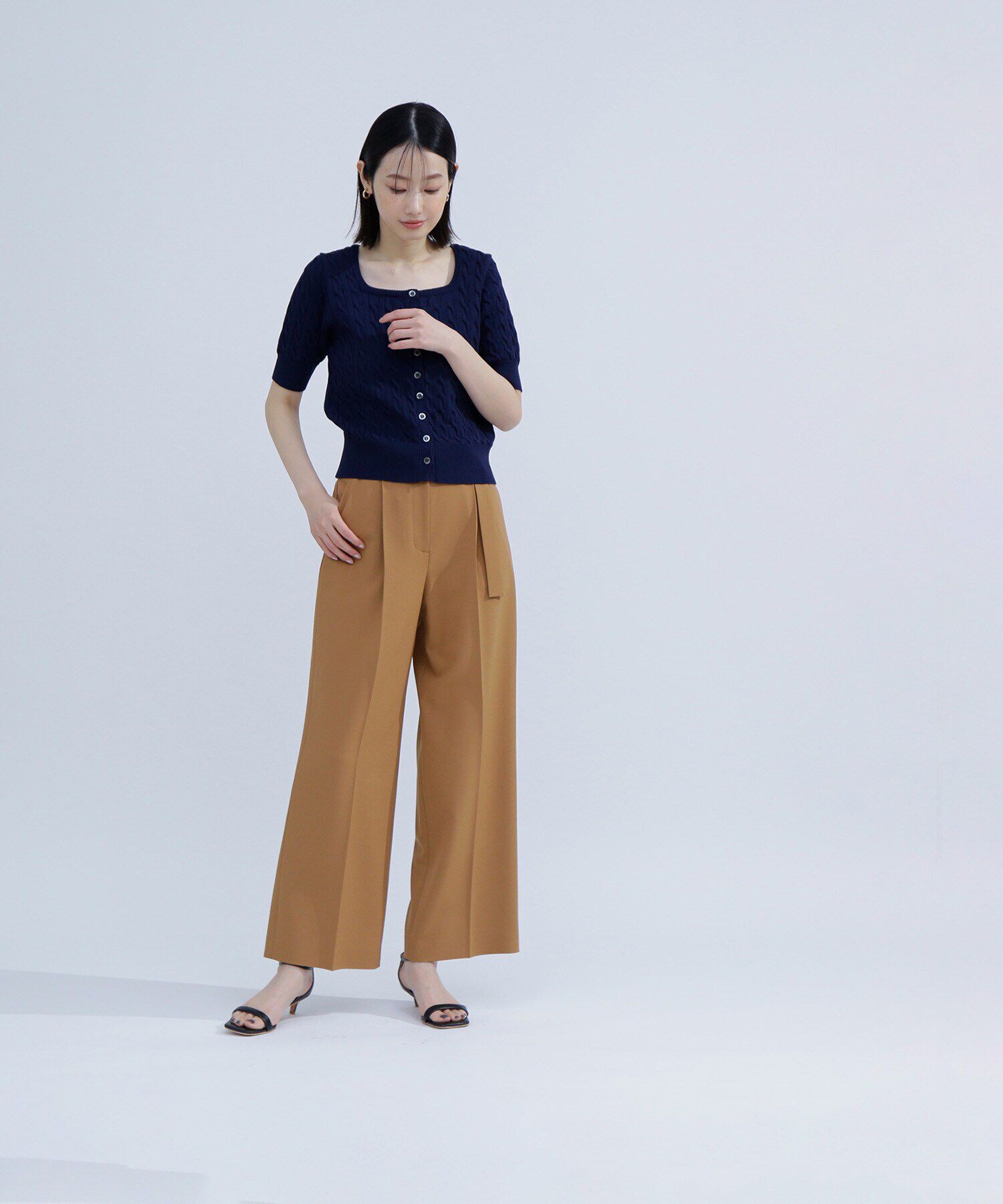  「スクエアバックルベルテッドパンツ」|その他|