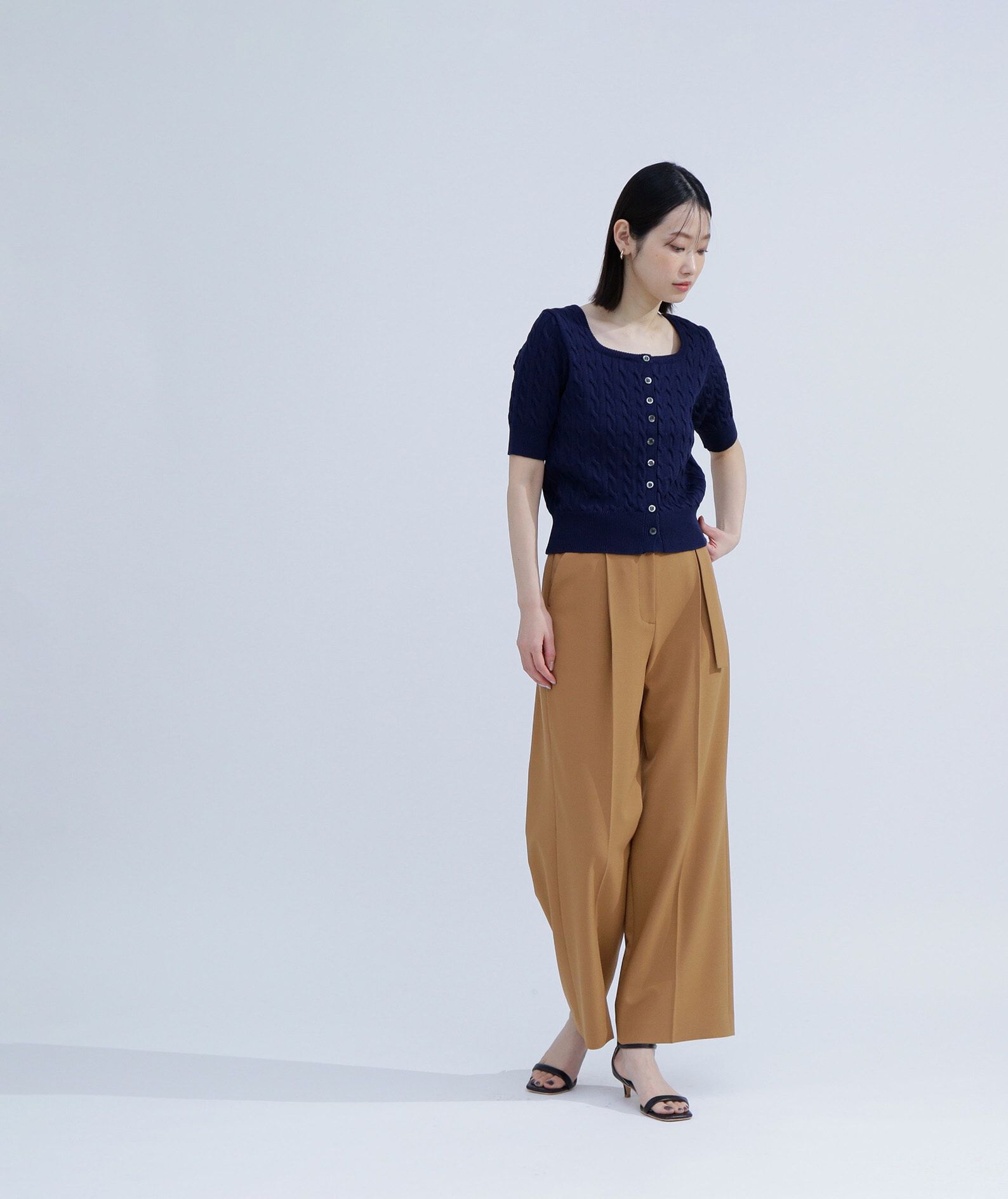  「スクエアバックルベルテッドパンツ」|その他|