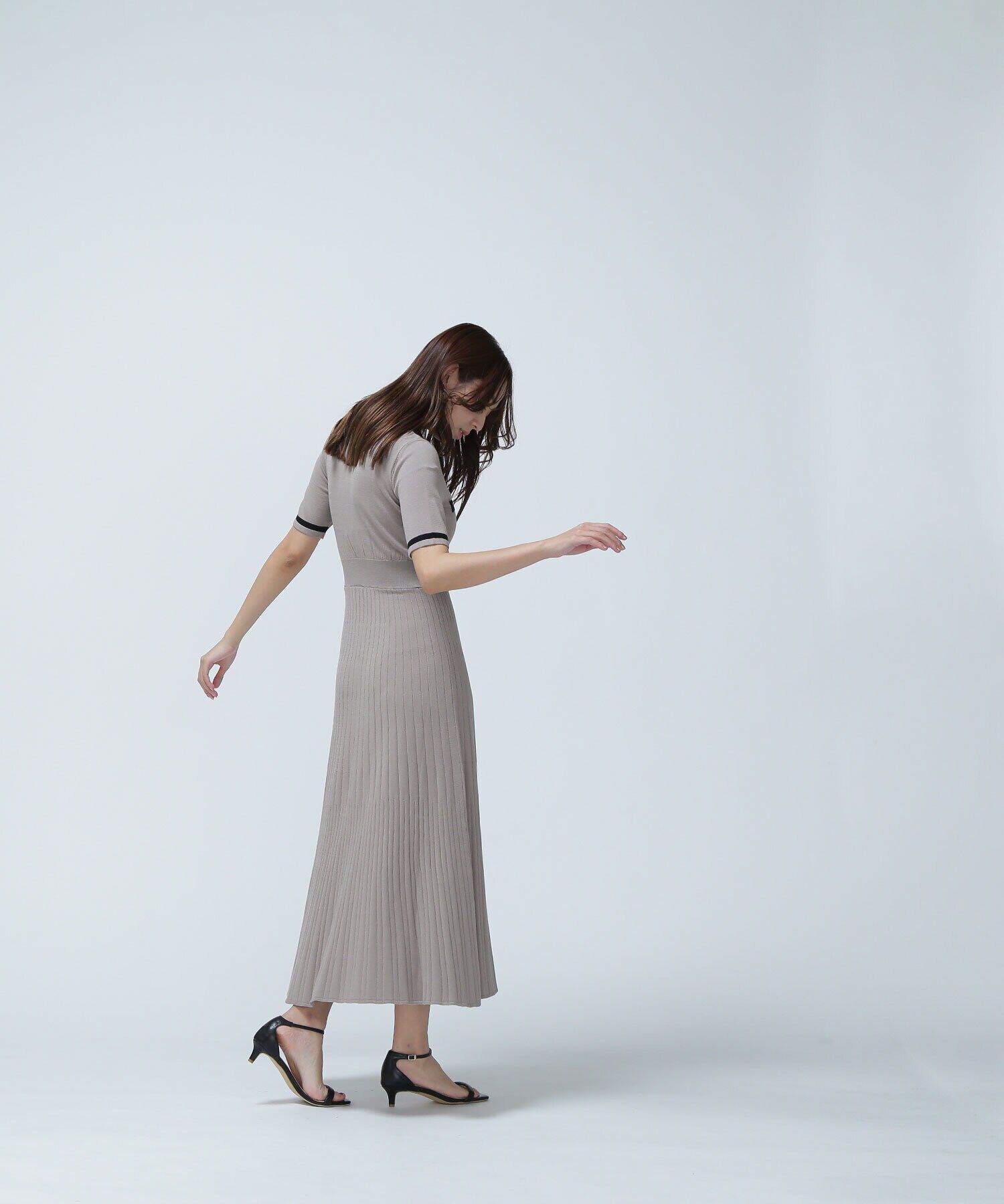  「ポロバイカラーニットワンピース」|ワンピース|